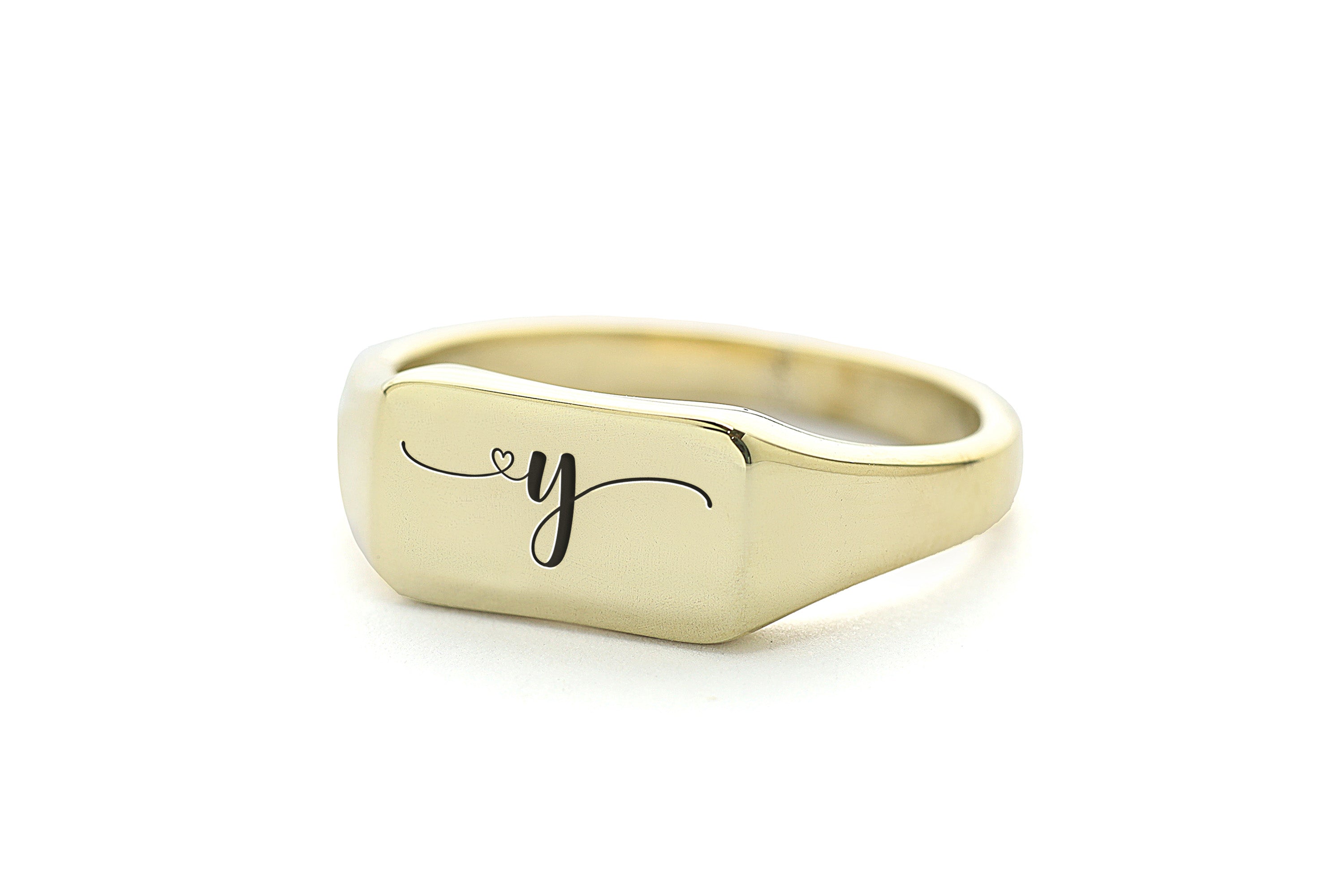 Letter Signature Signet Ring