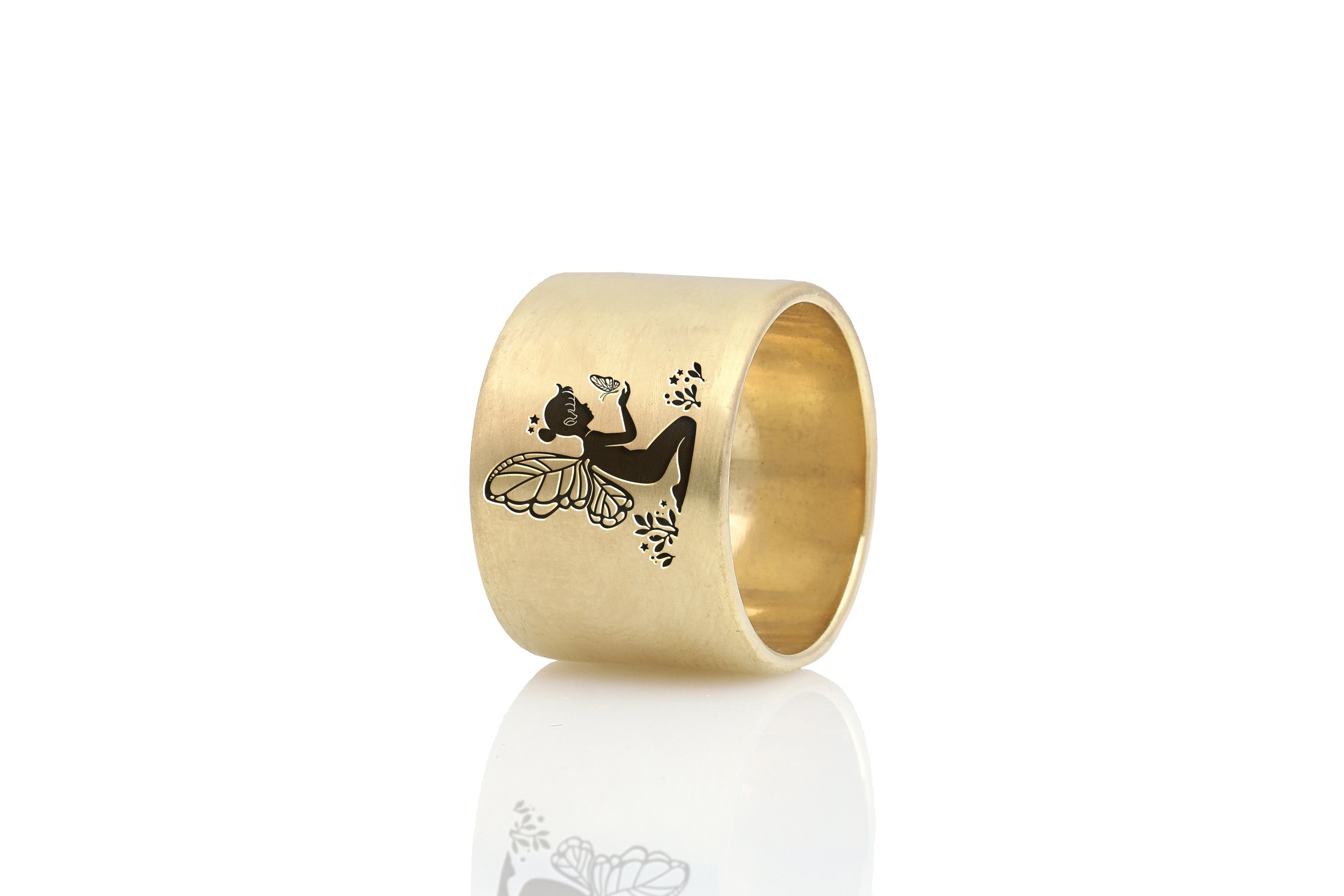 Magical Fairy Wide Brushed Ring