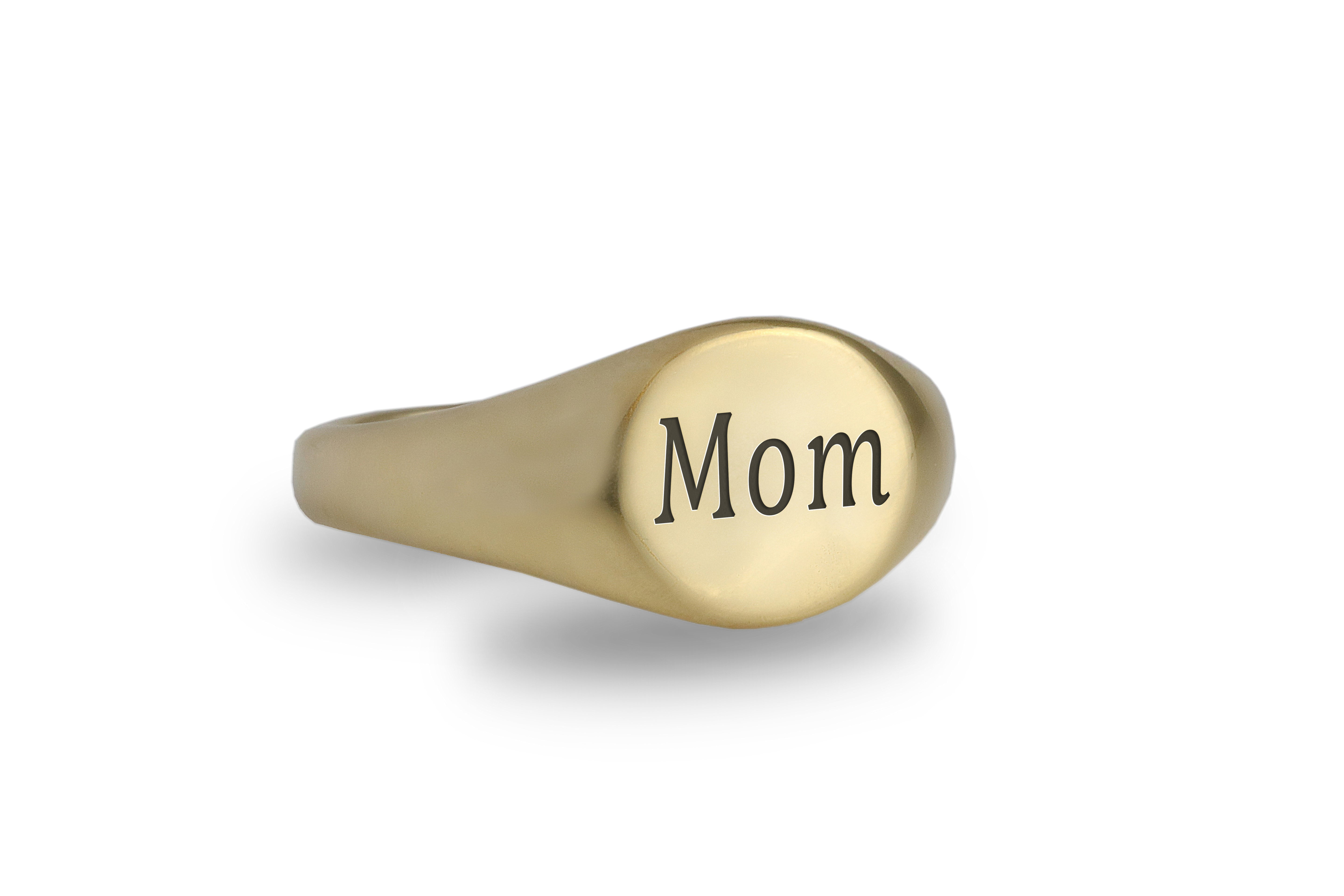 Engraved Mother Signet Ring