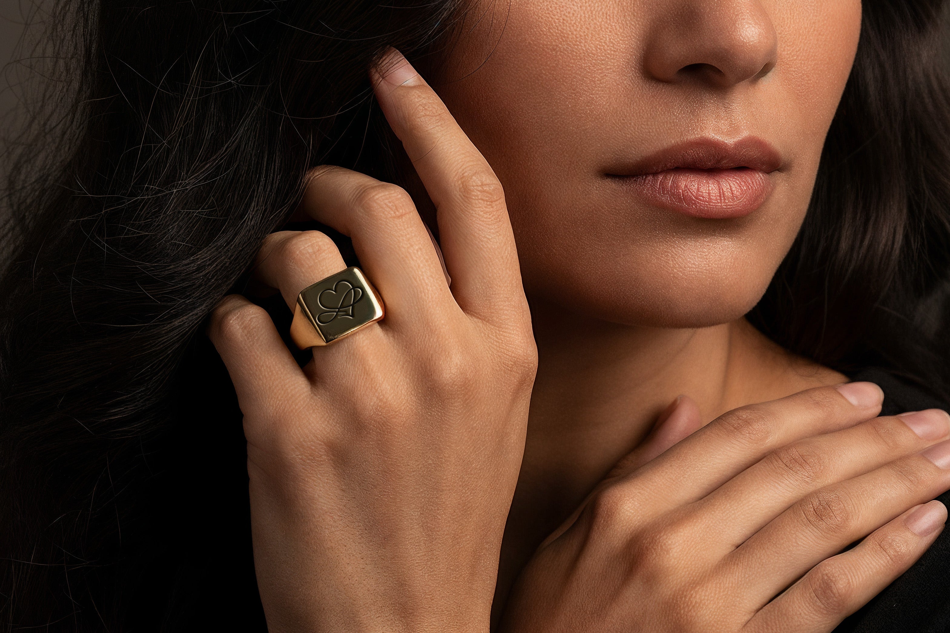 14k Gold Infinity Heart Ring