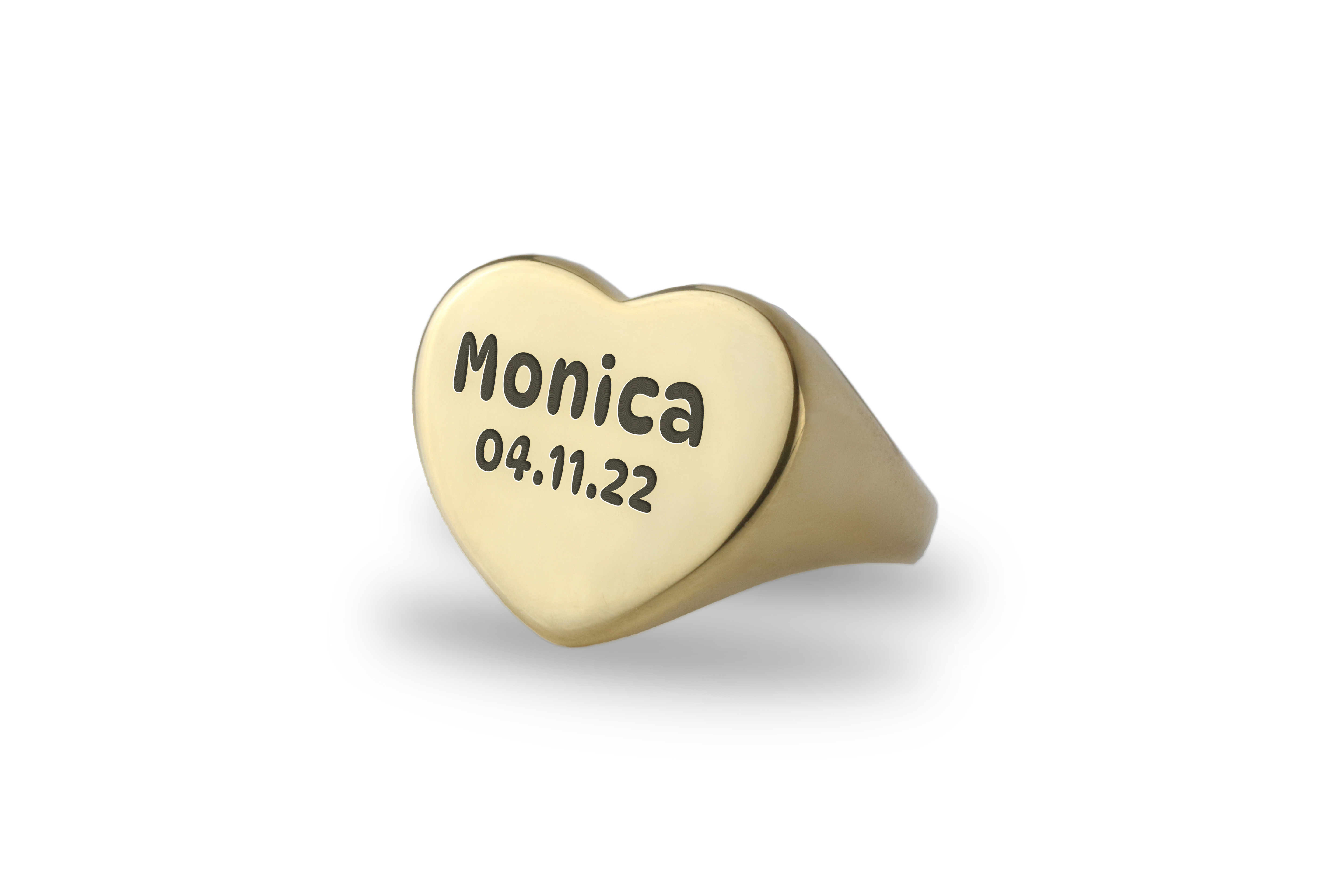 Name And Date Gold Ring