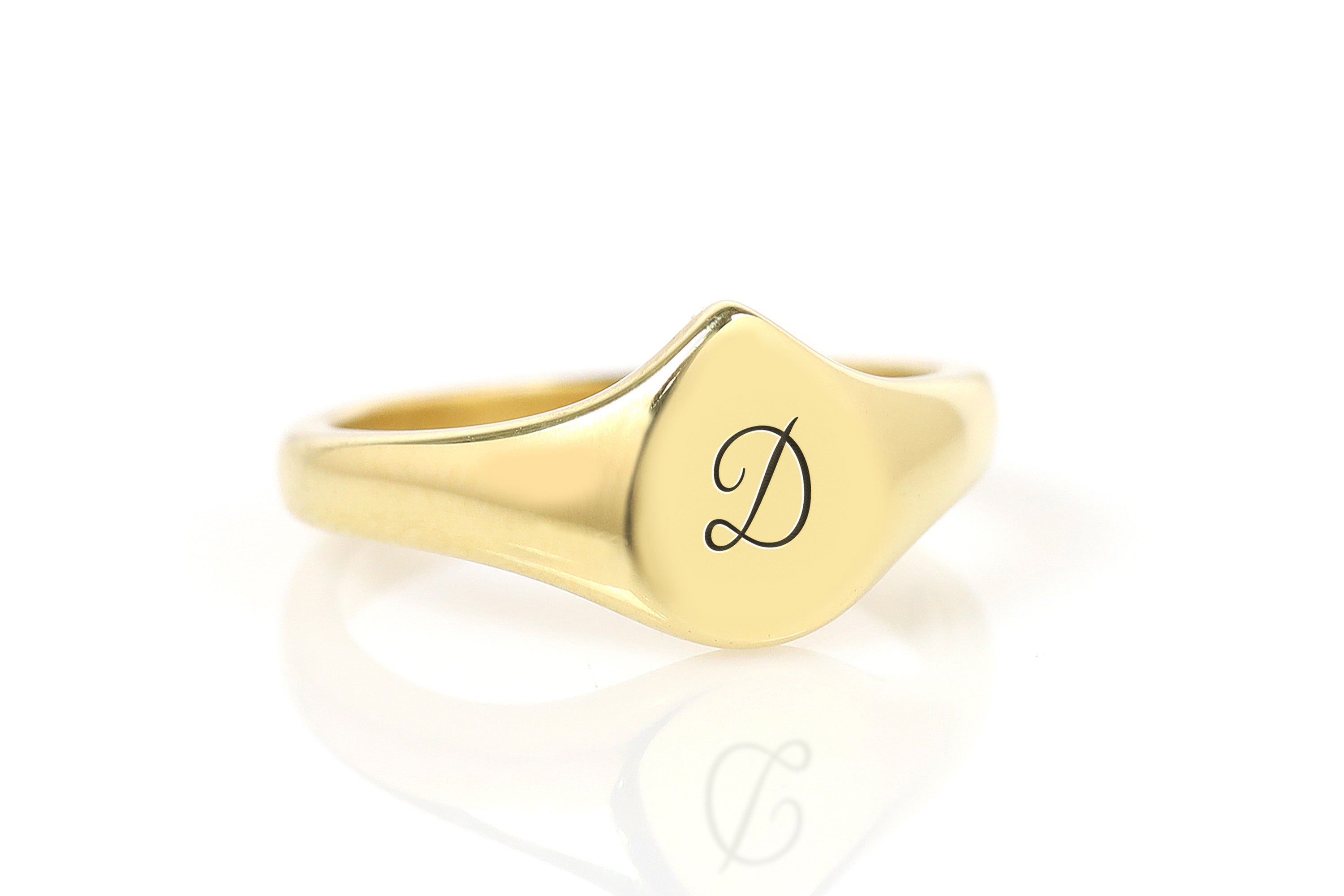 Delicate Name Initial Ring