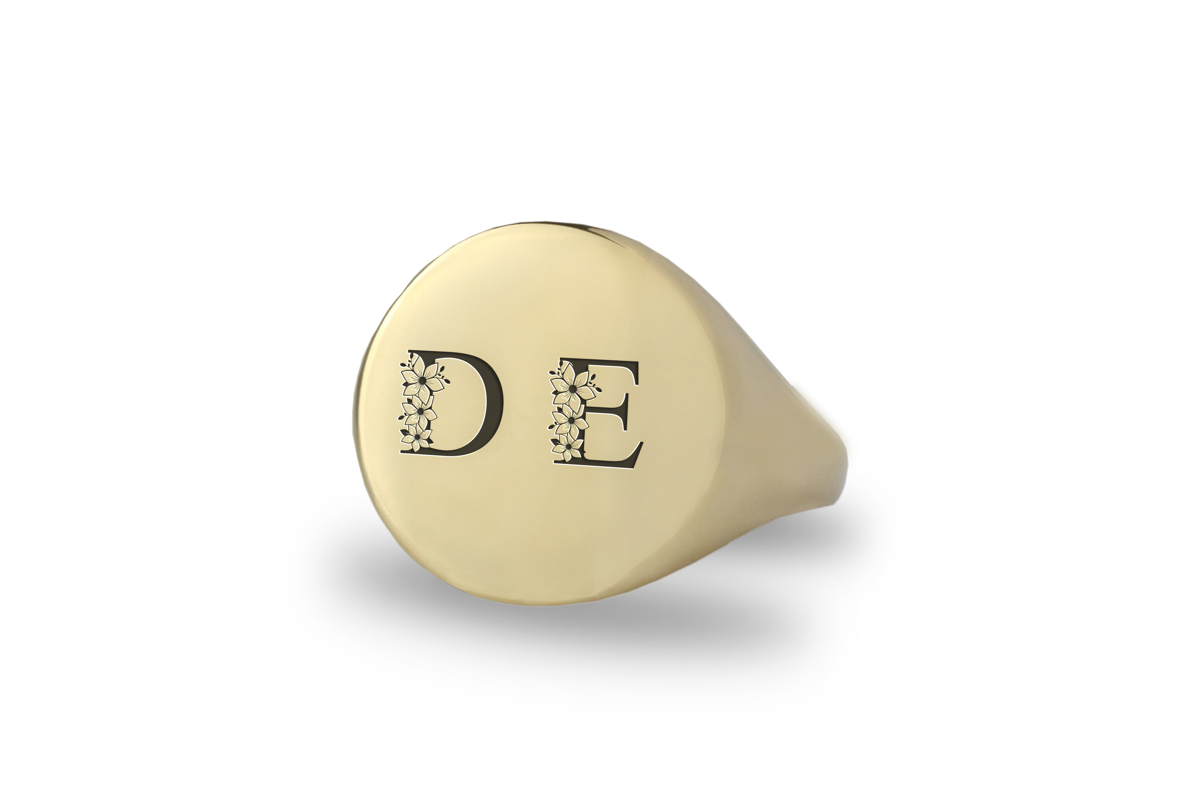 Personalized Initial's Gold Signet Ring
