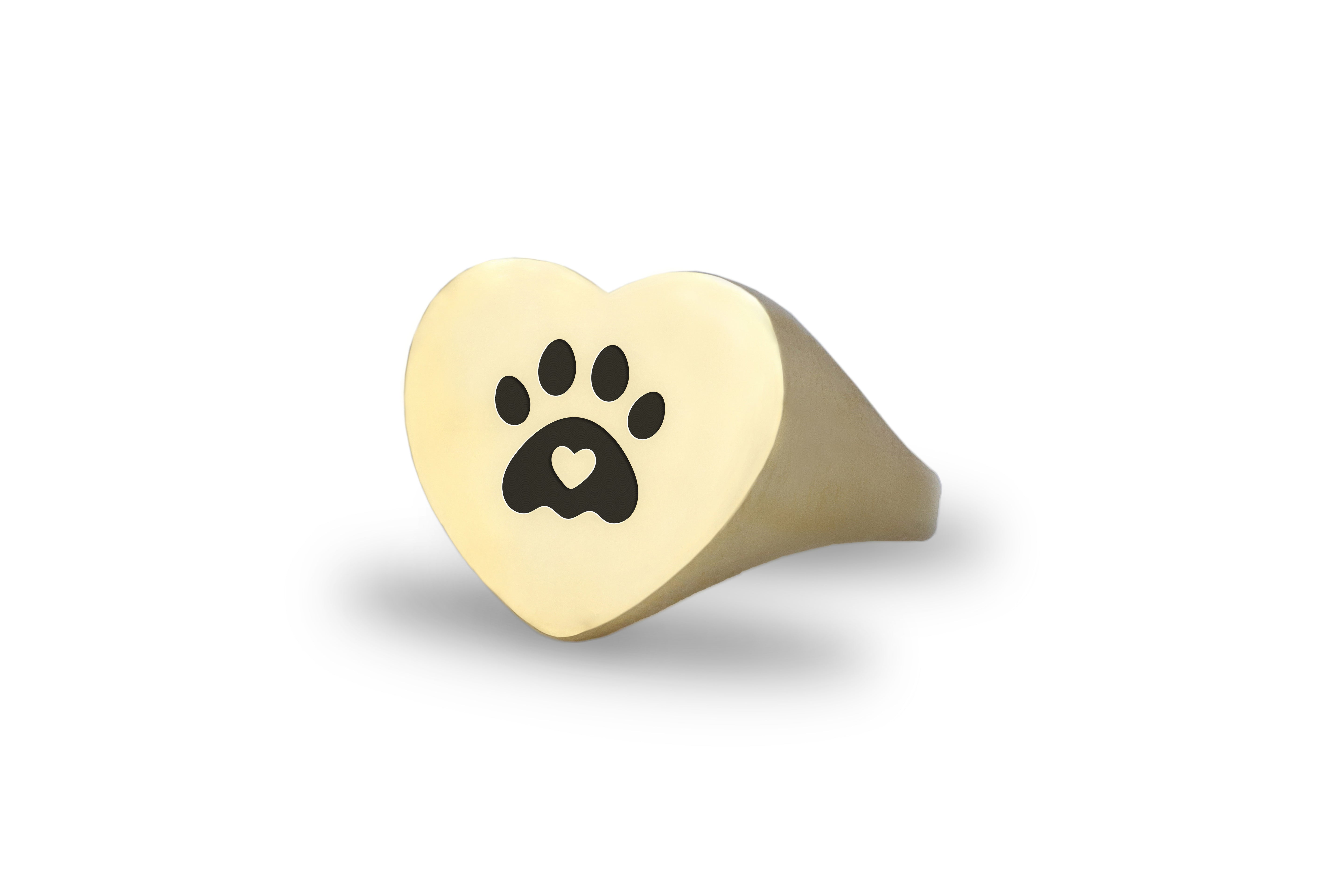 Dog Paw Memorial Ring