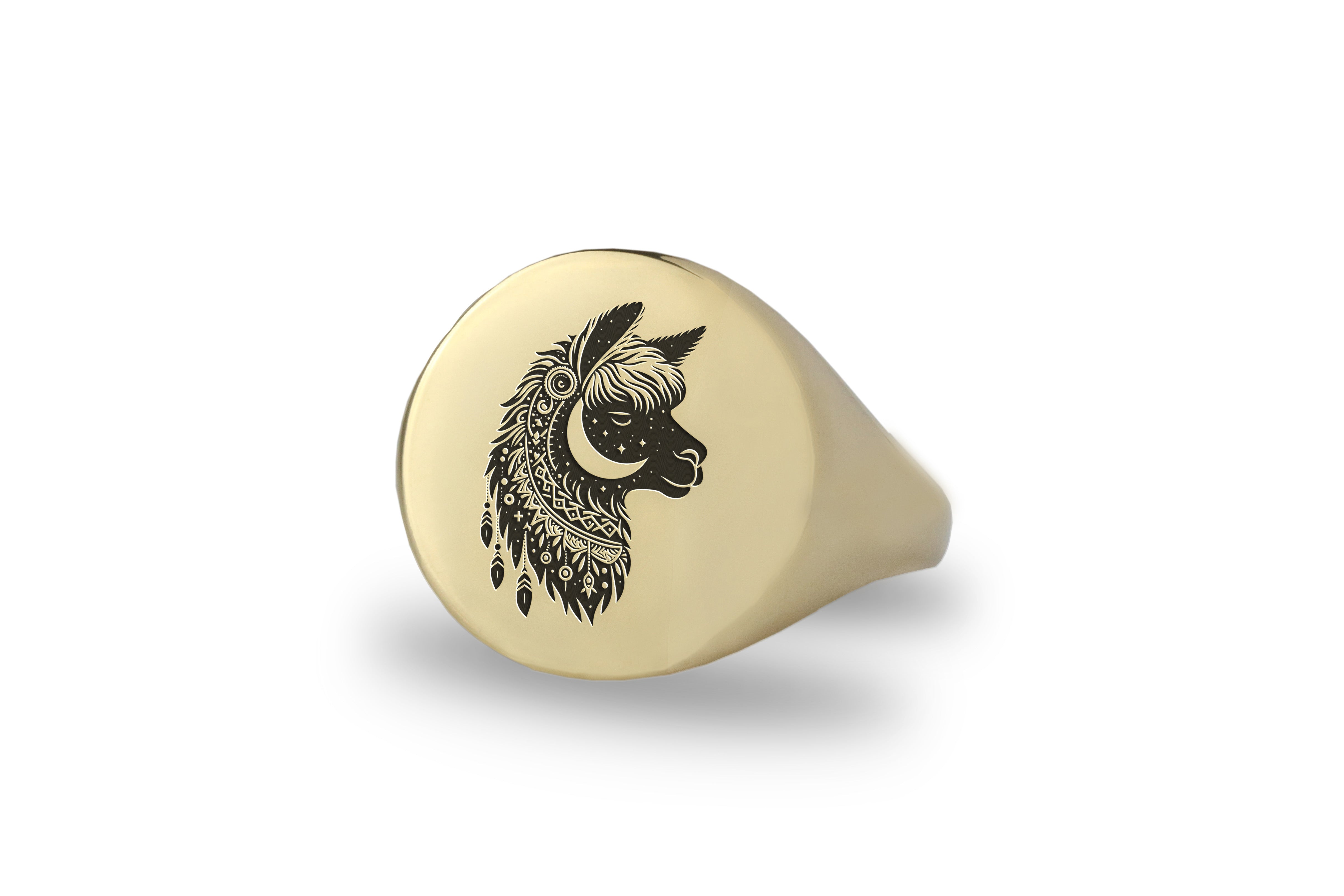 Customized Alpaca Signet Ring