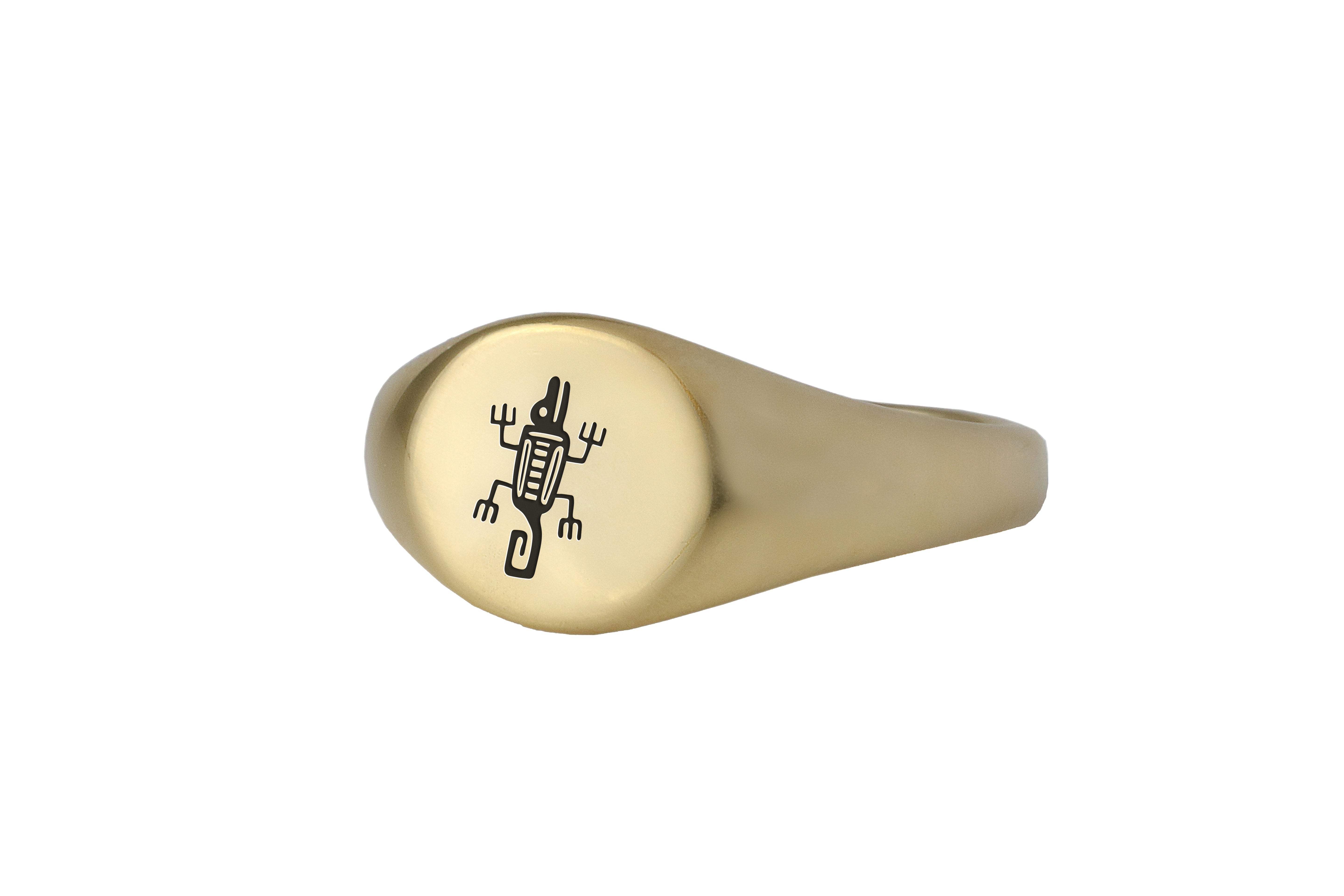 Gold Aztec Symbol Ring