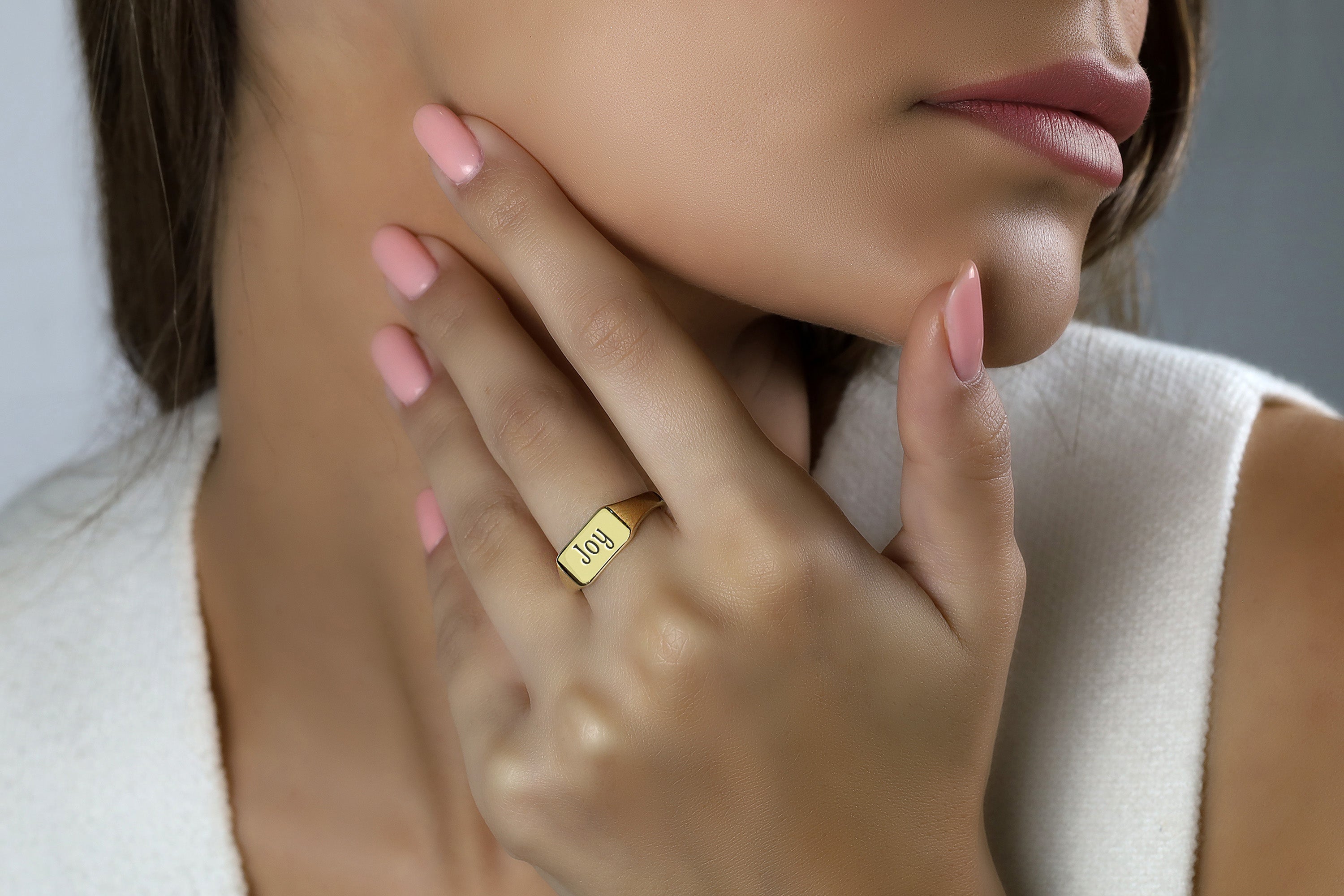 14k Gold Joy Signet Ring