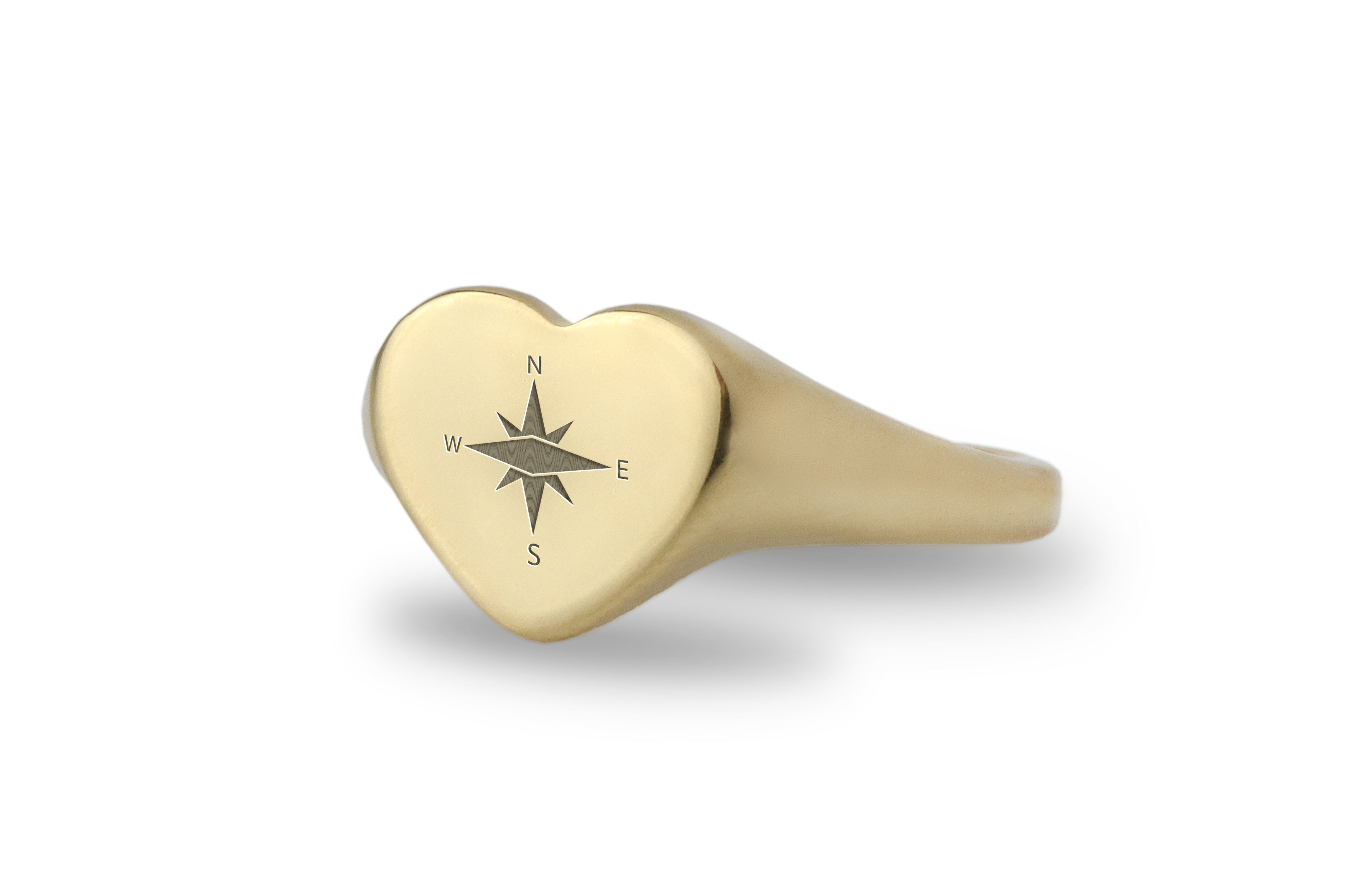 14k Gold Compass Ring