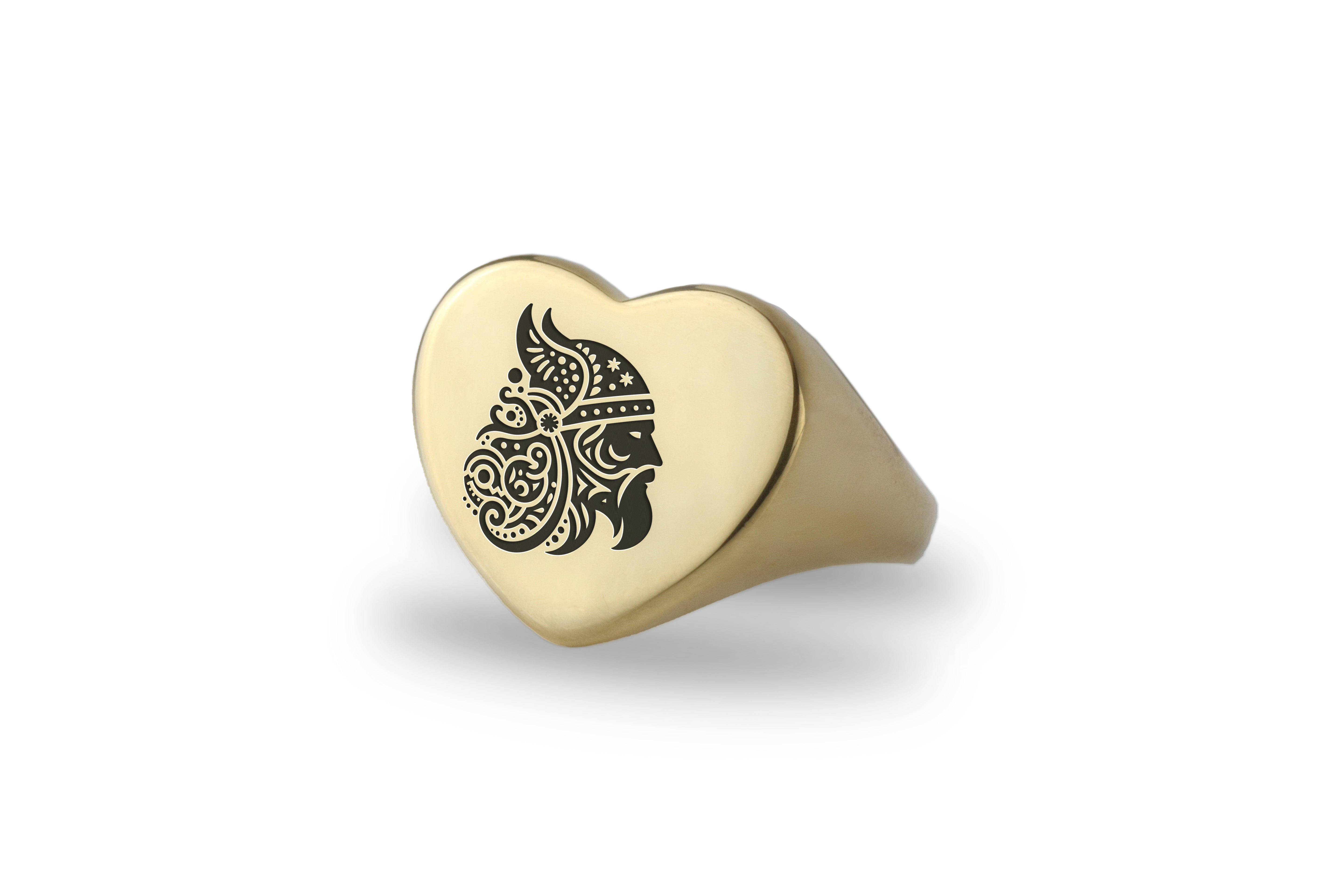 Engraved Viking Signet Ring