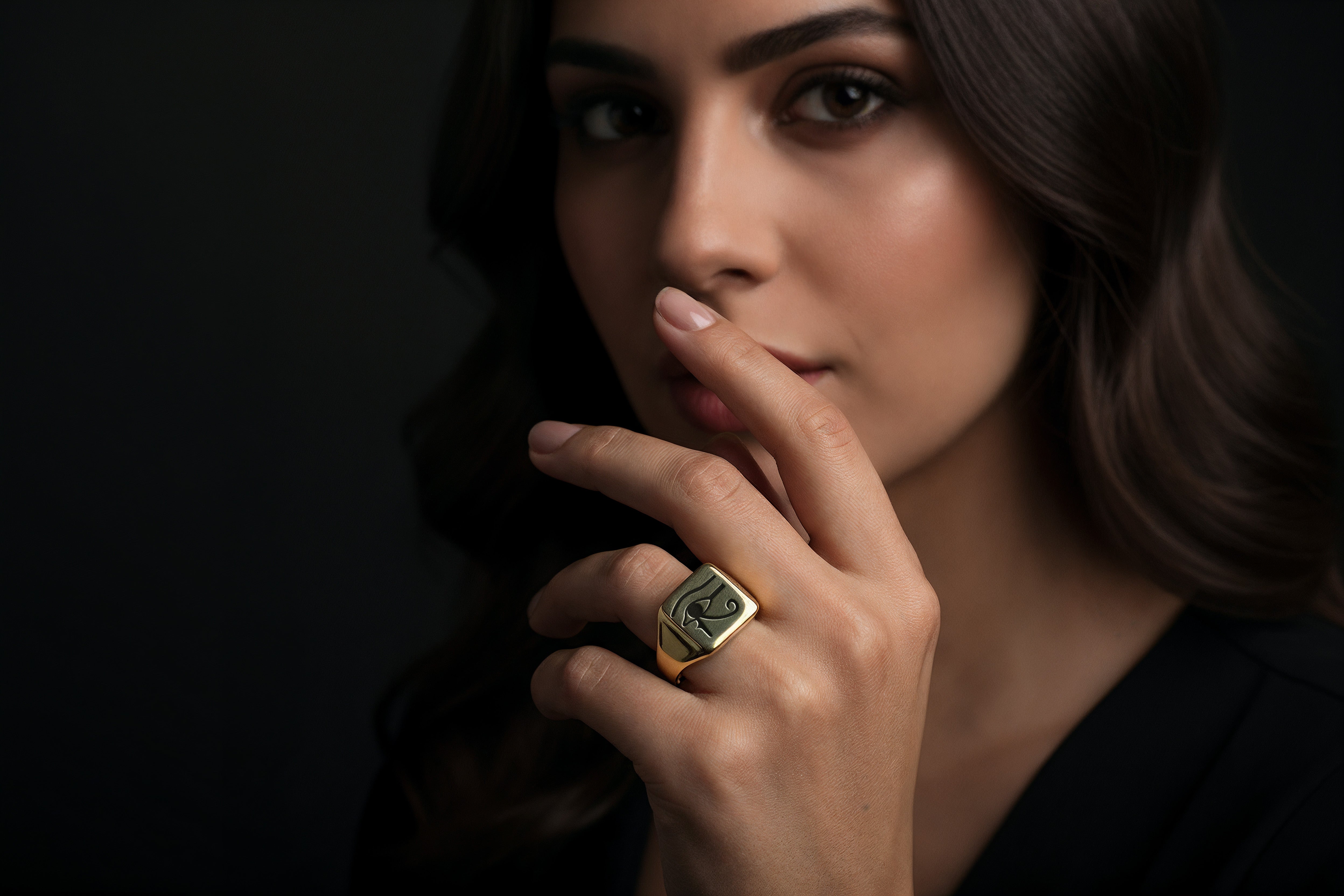 Eye of Horus Engraved Ring
