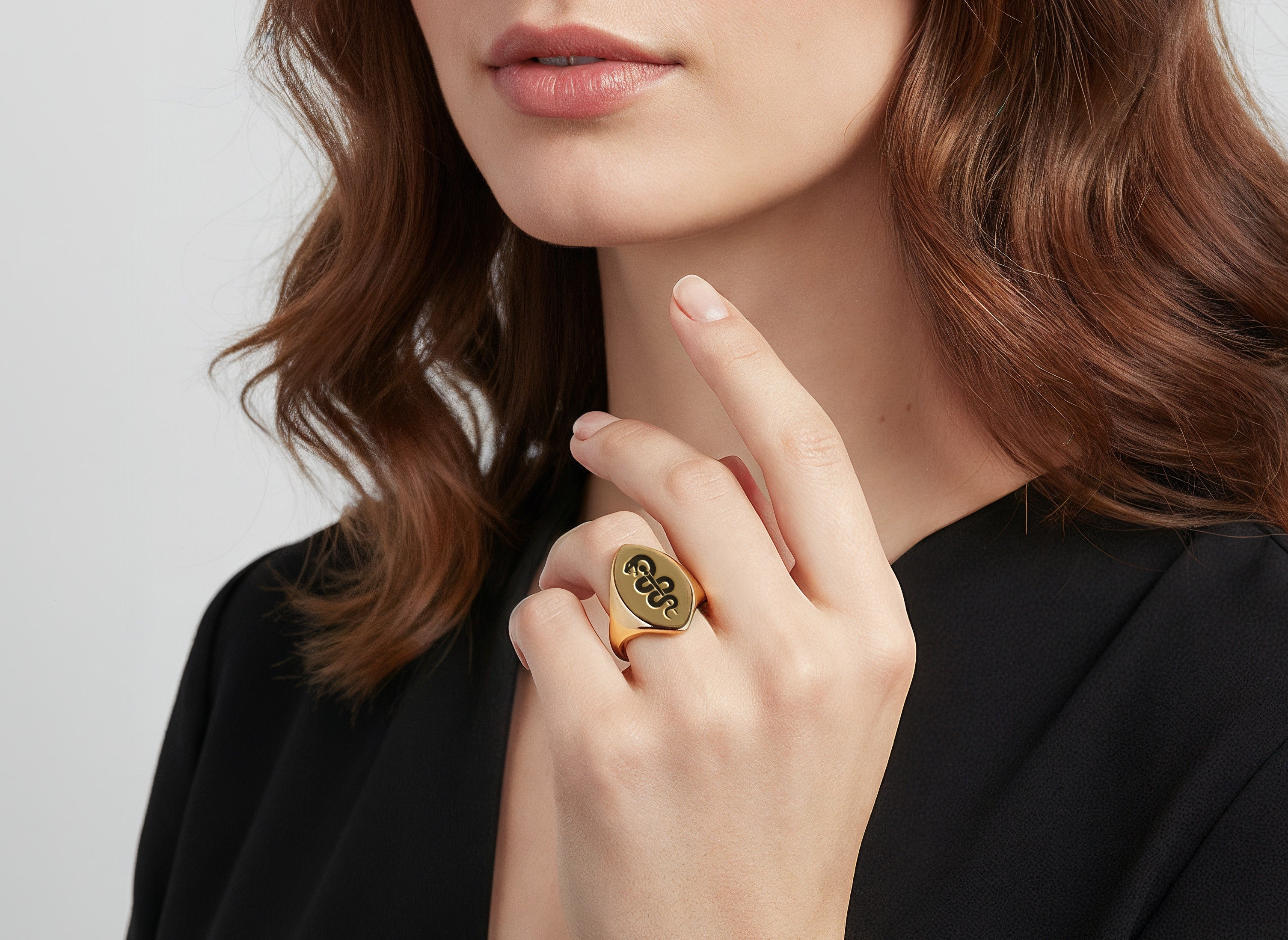 Staff of Hermes Signet Ring