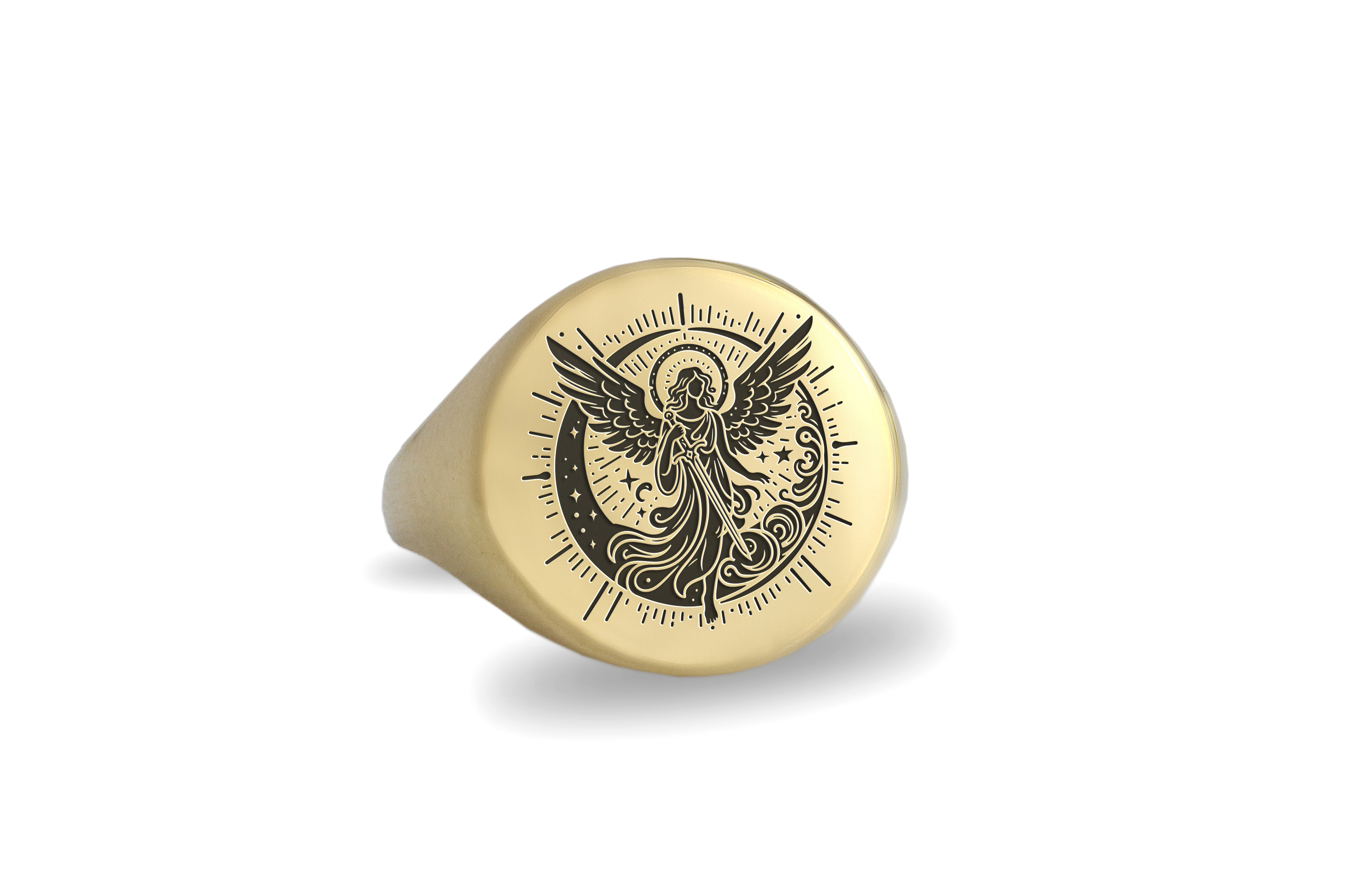 Spiritual Angel Statement Ring