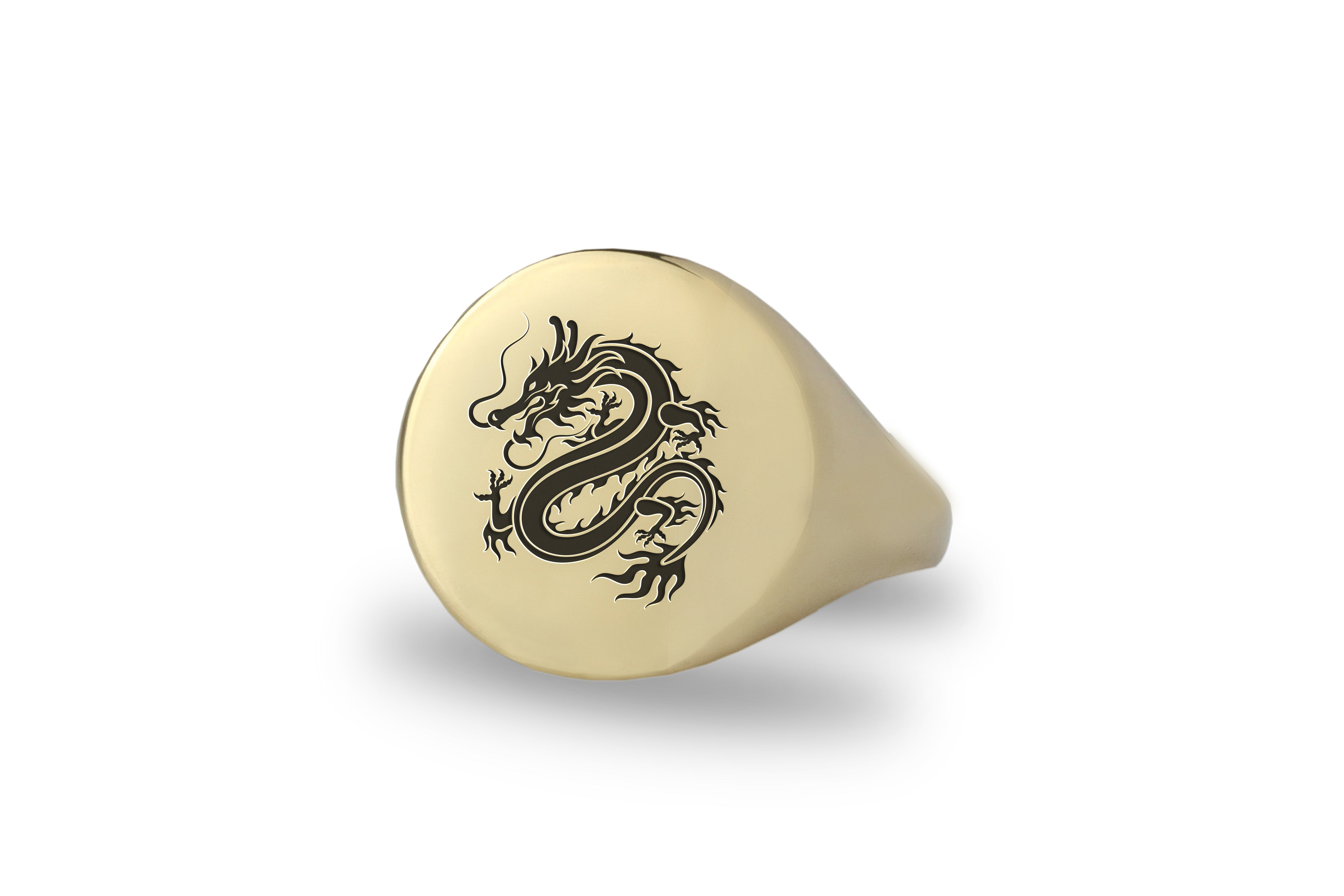 Chinese Dragon Engraving Ring