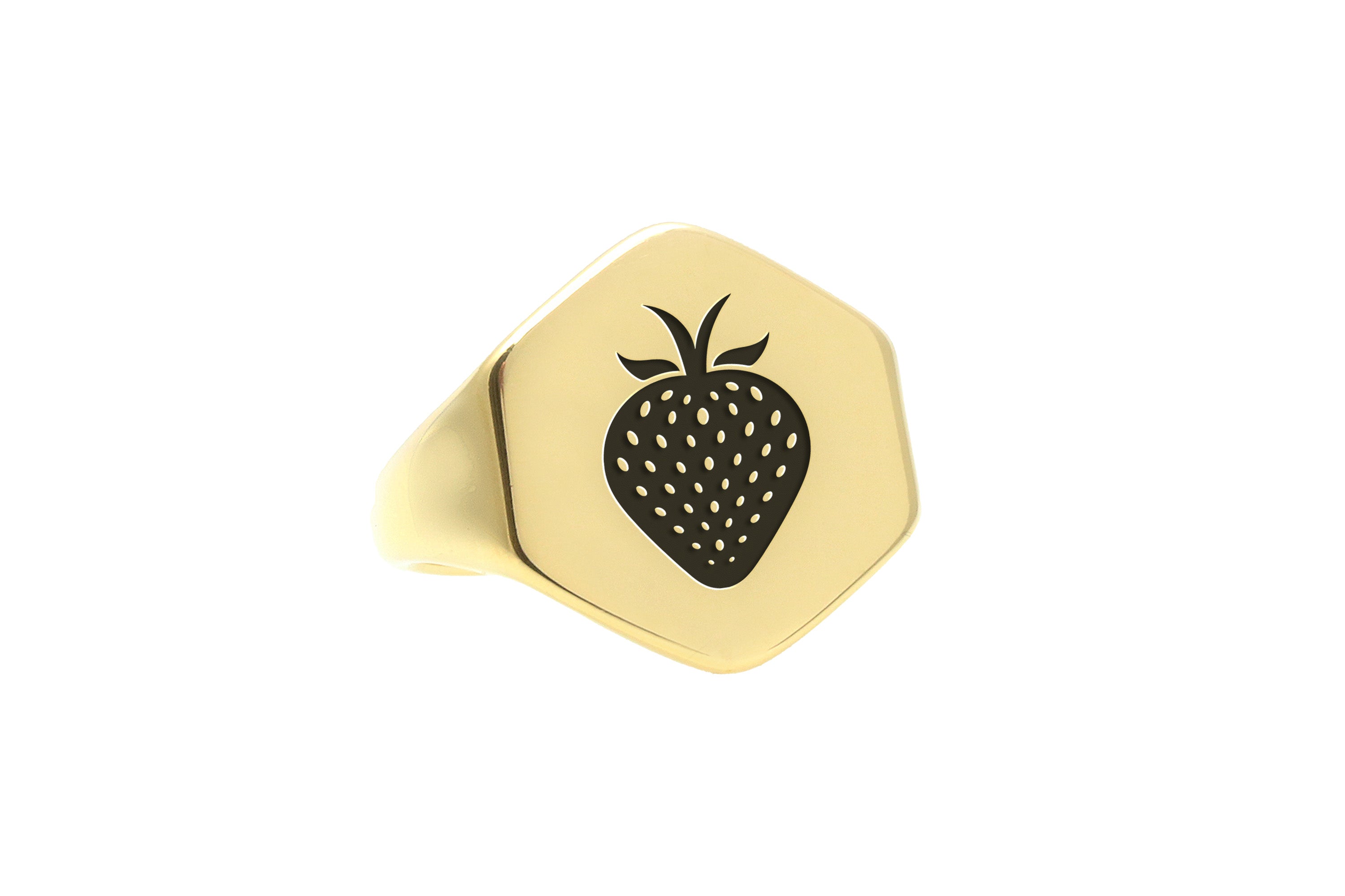 Cute Strawberry Gold Ring