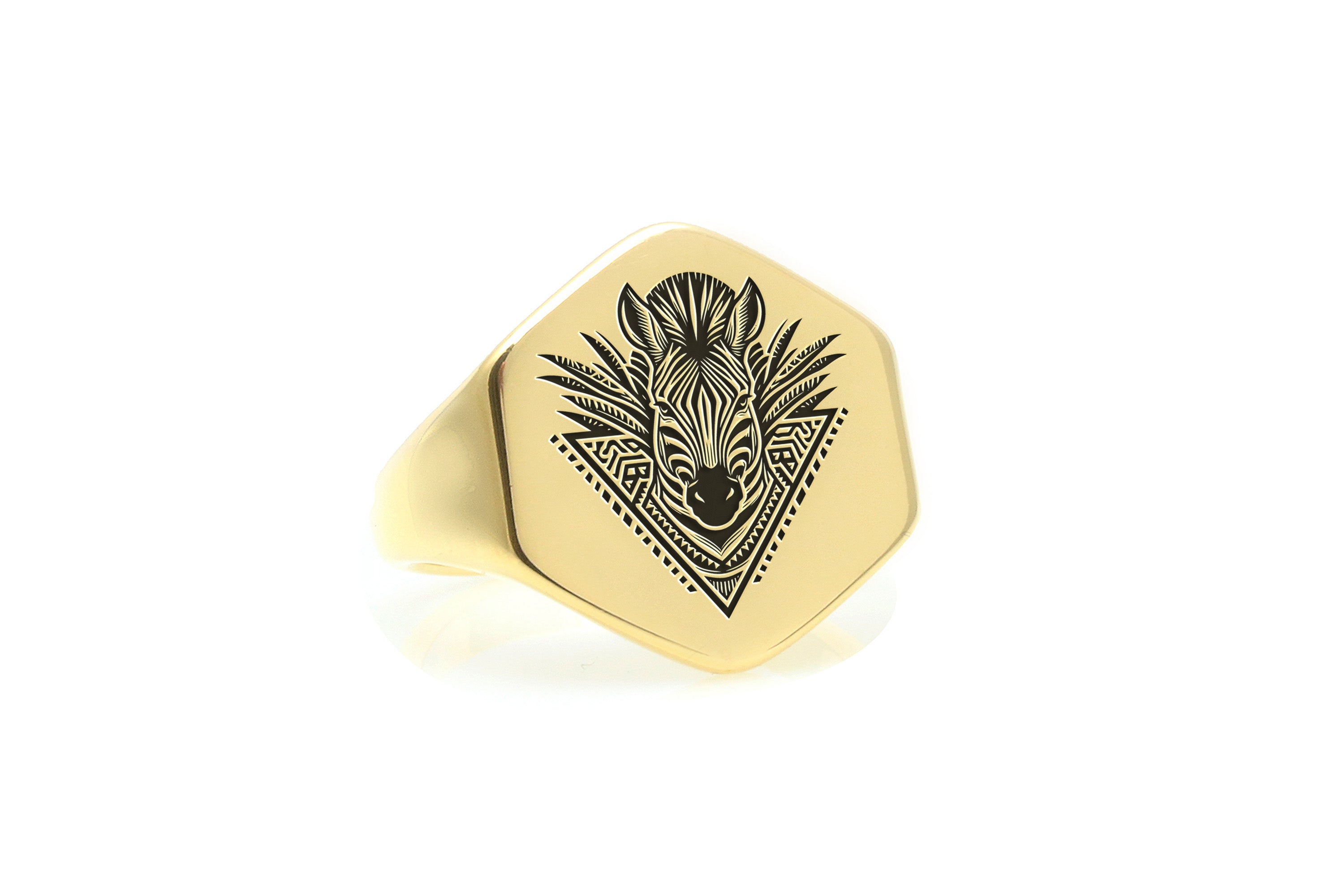 Custom Zebra Signet Ring