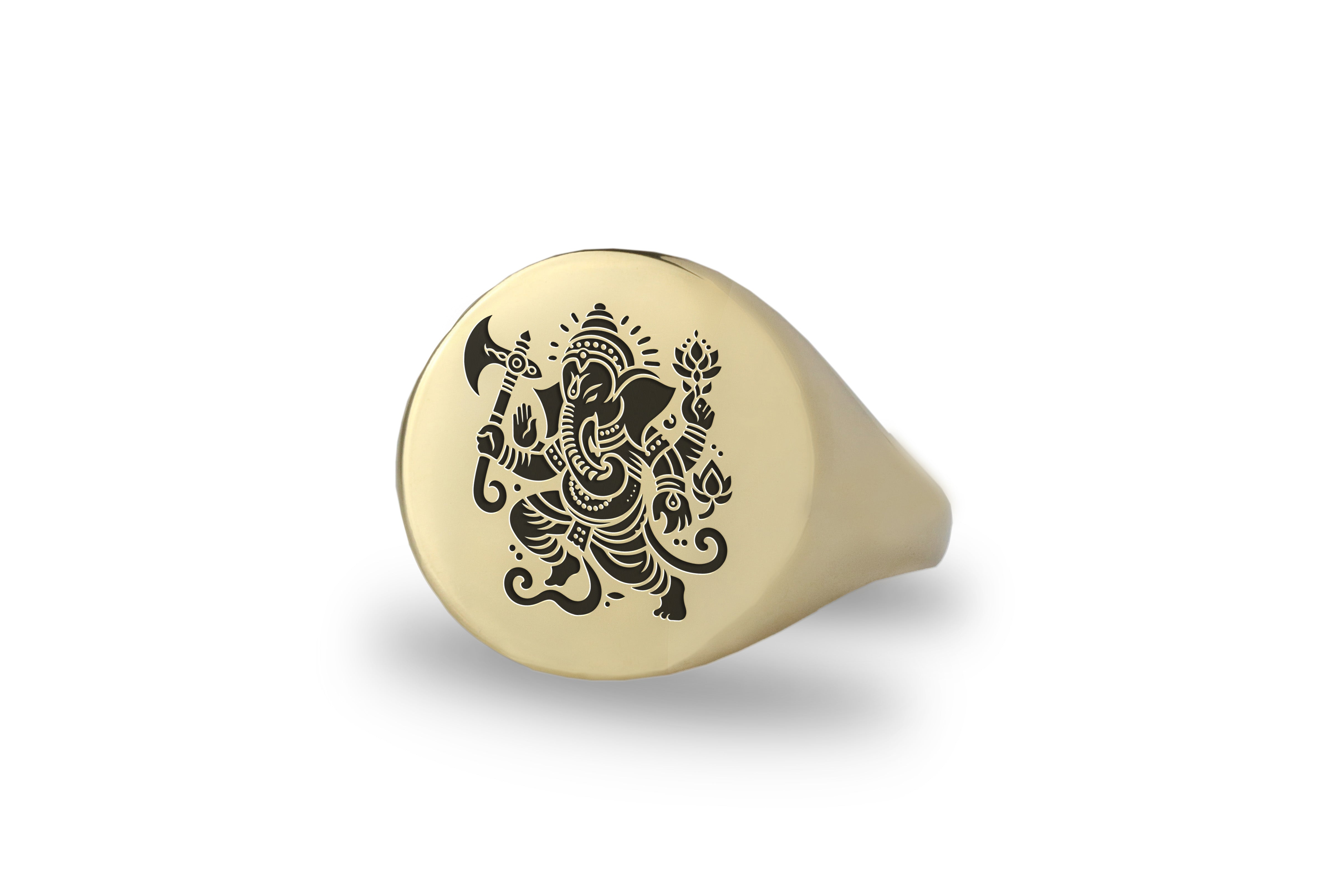 Engraved Hindu Signet Ring