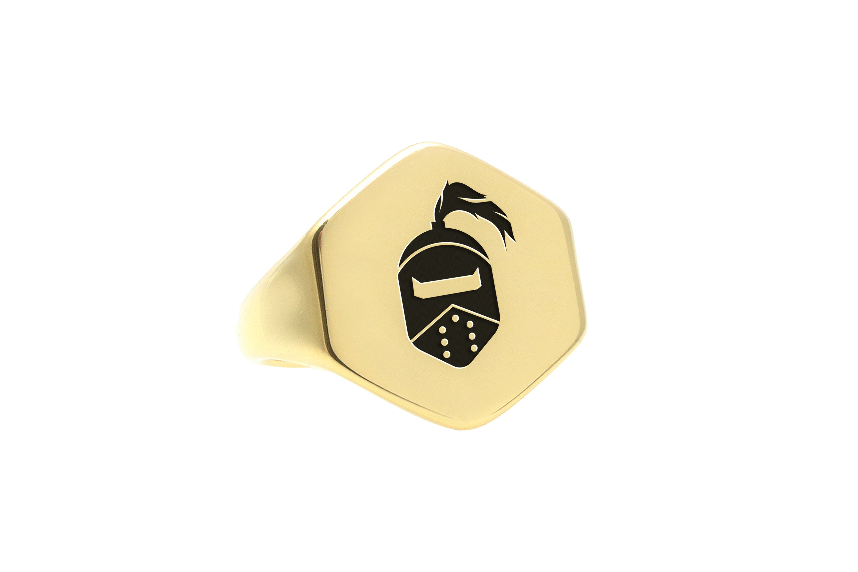 Engraved Knight Helmet Ring