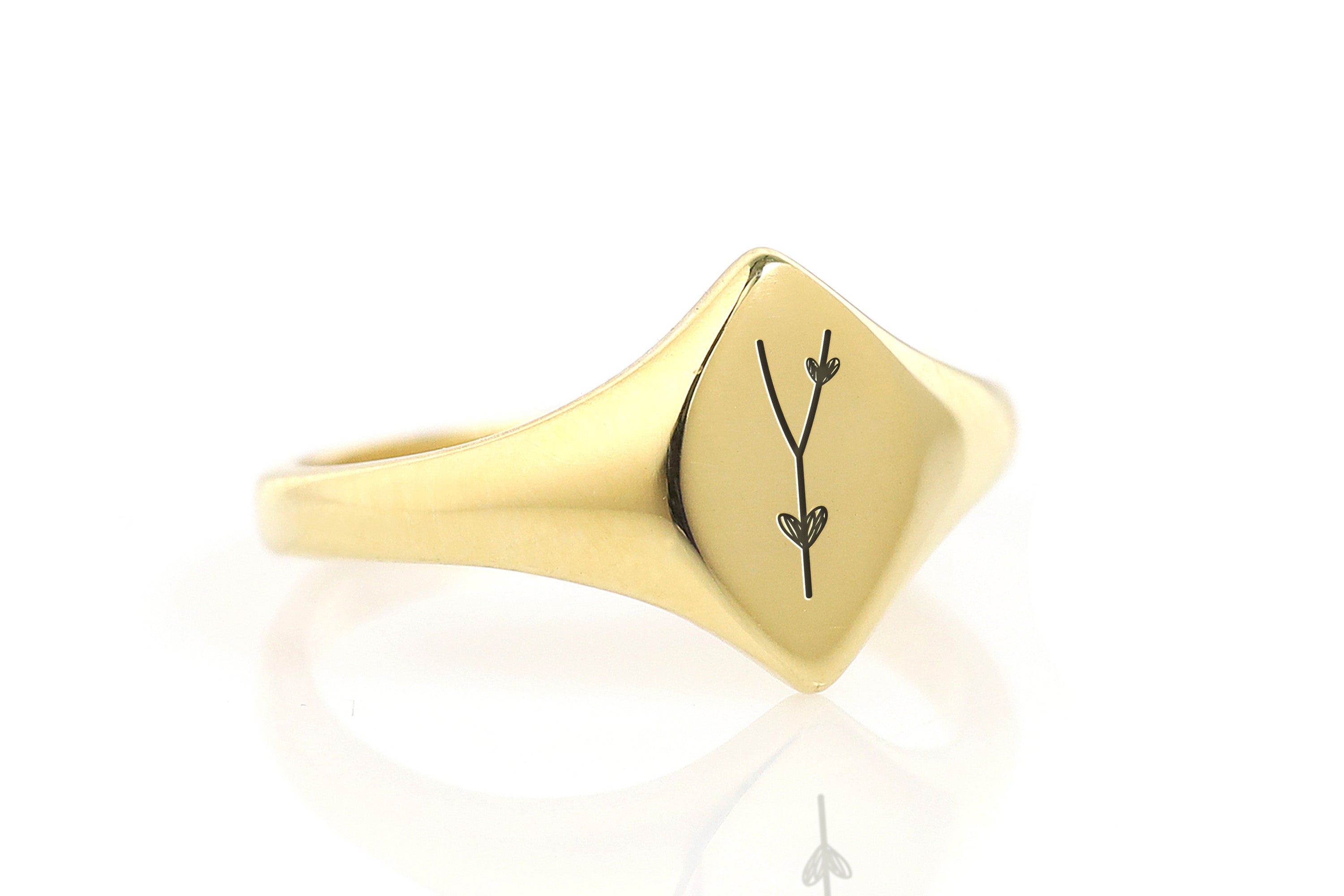 Custom Letter Engraved Ring