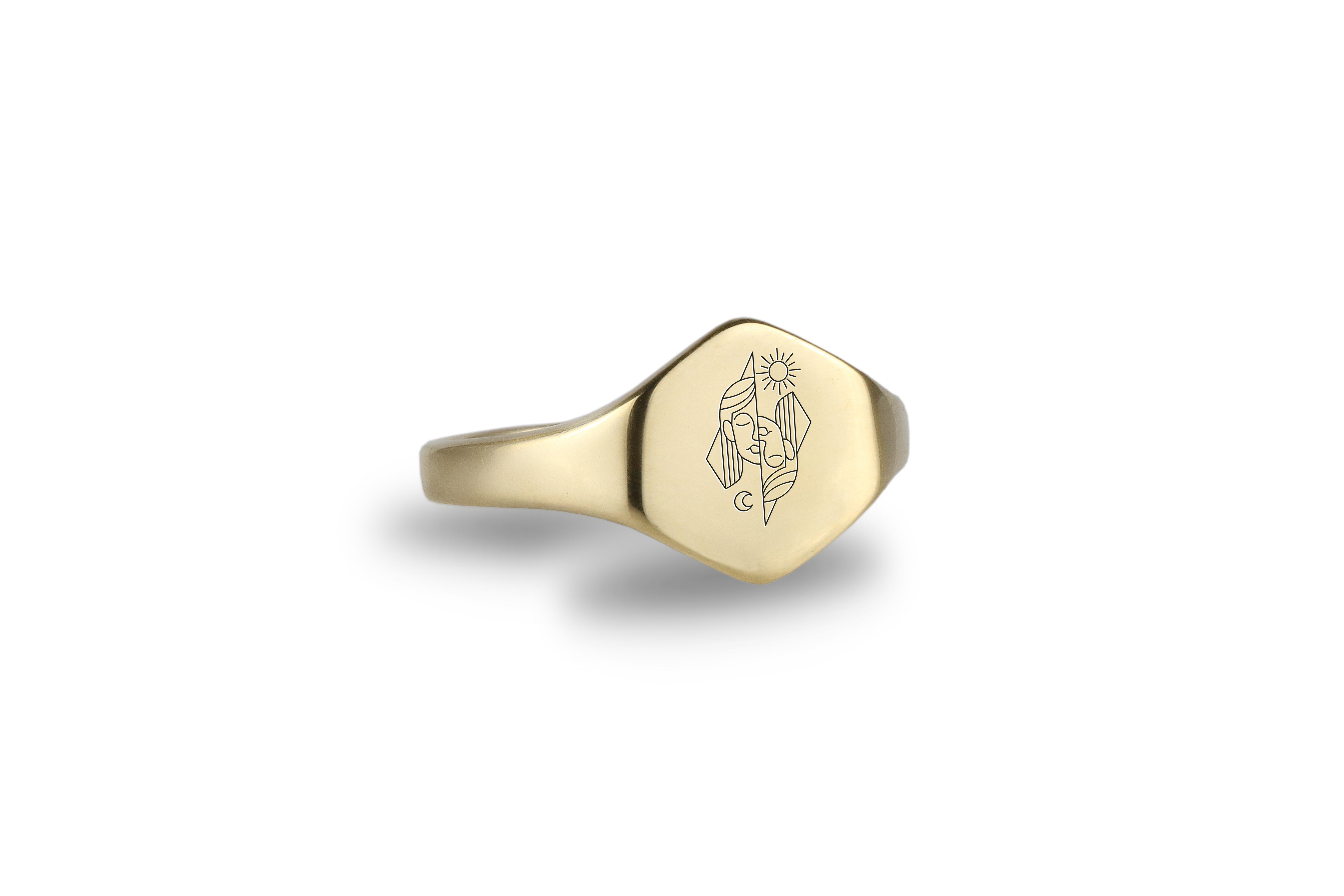 Virgo Zodiac Engraved Ring