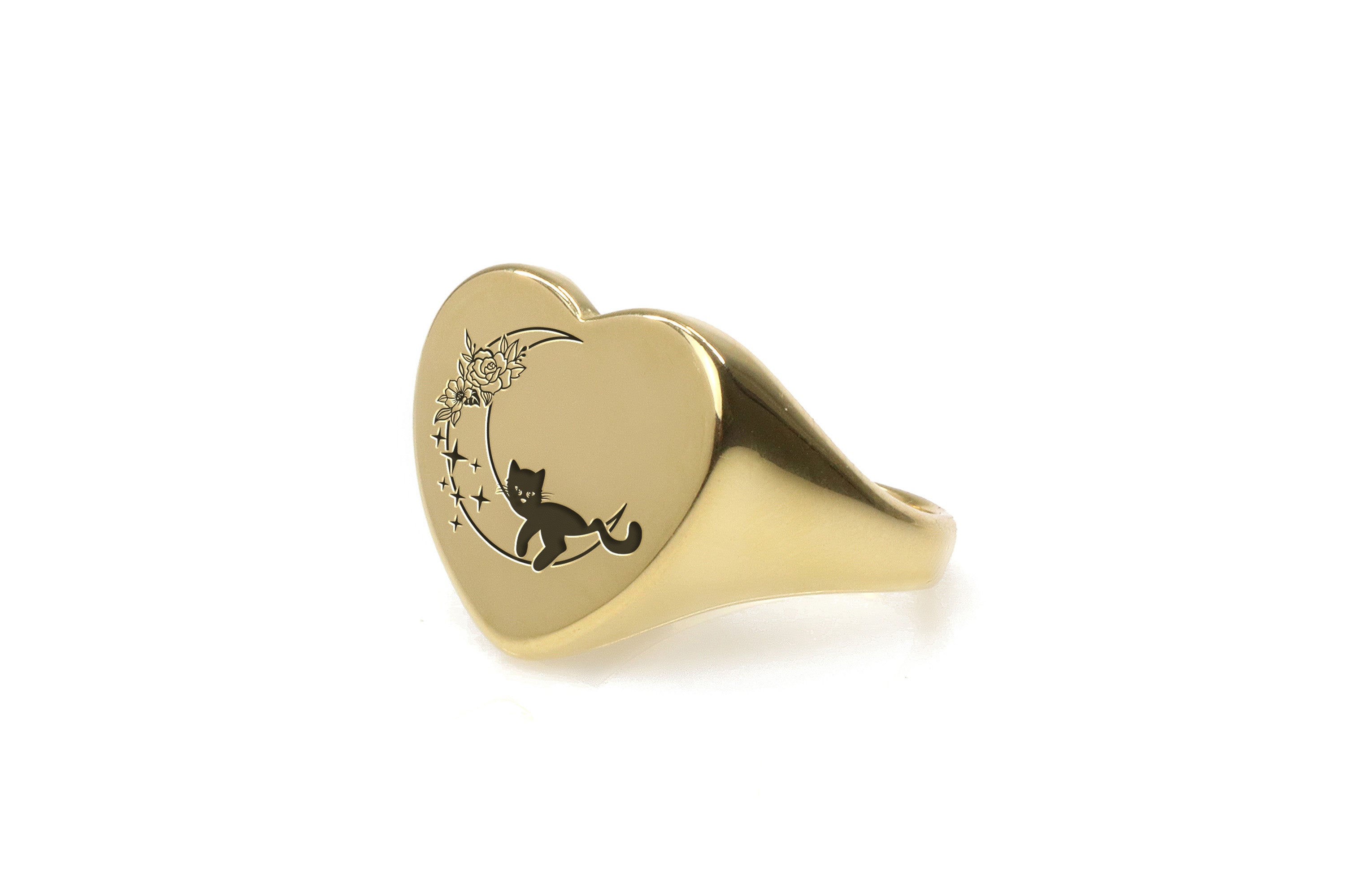 Cat On The Moon Ring