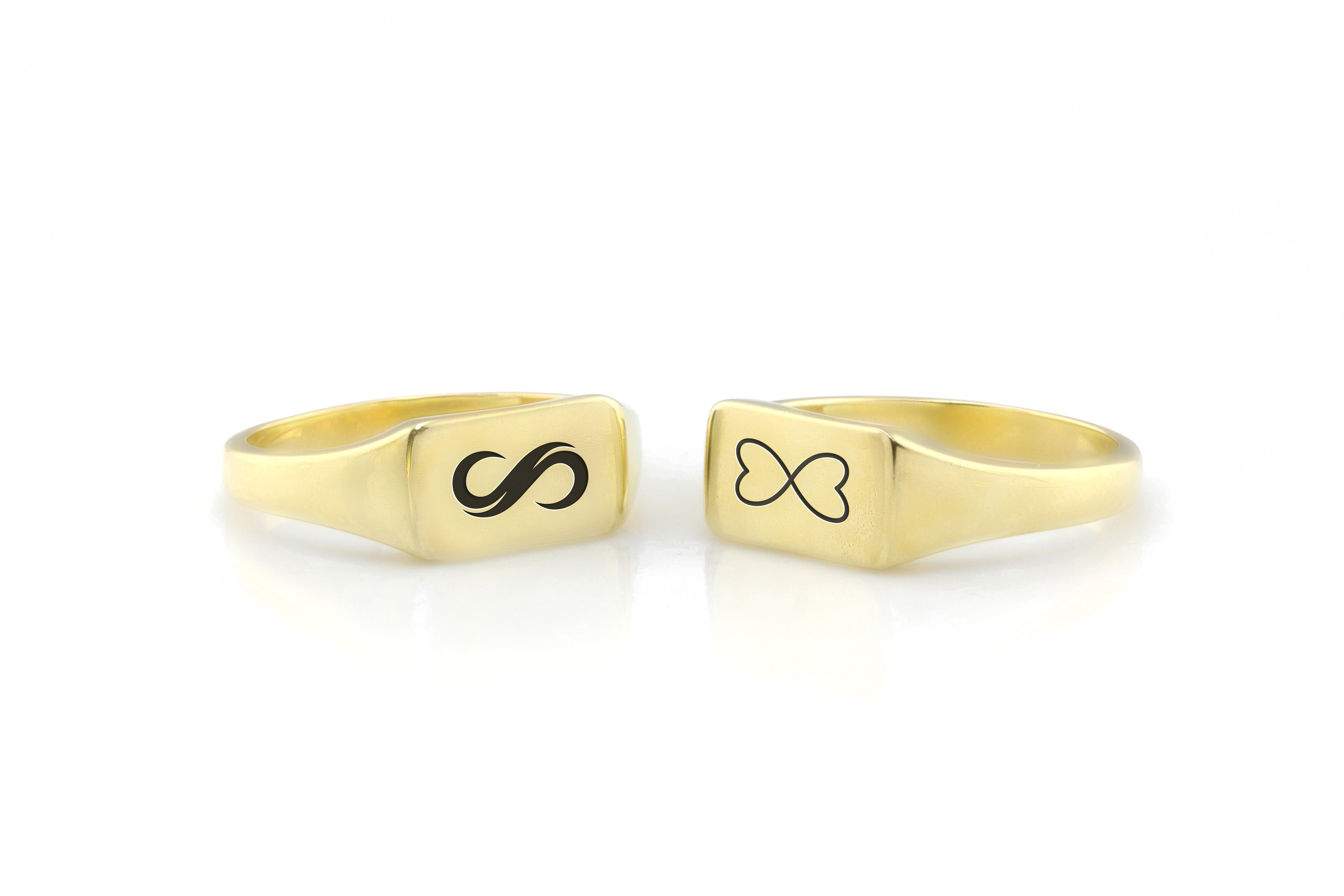 Infinity Gold Signet Ring