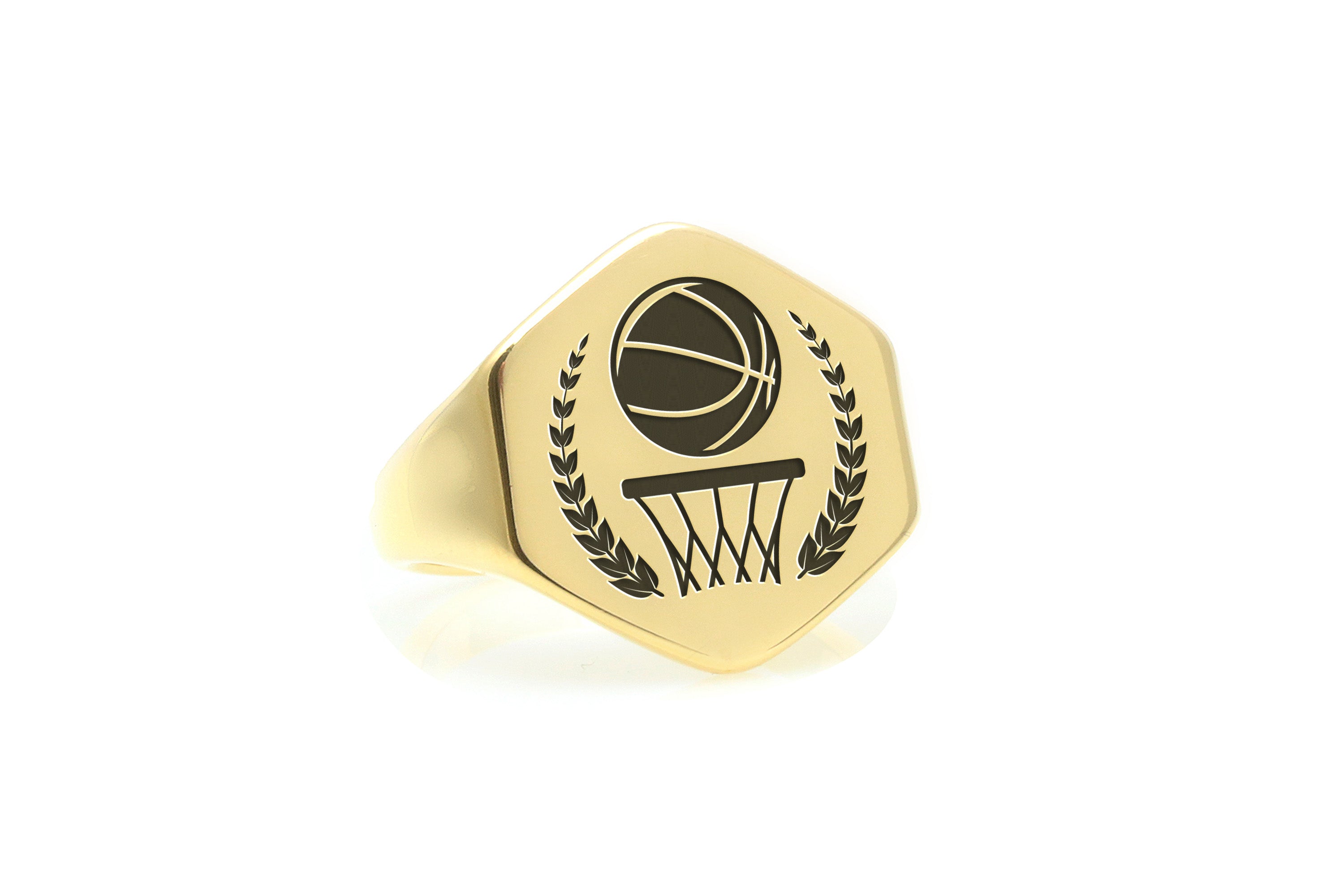 Engraved Basketball Ring