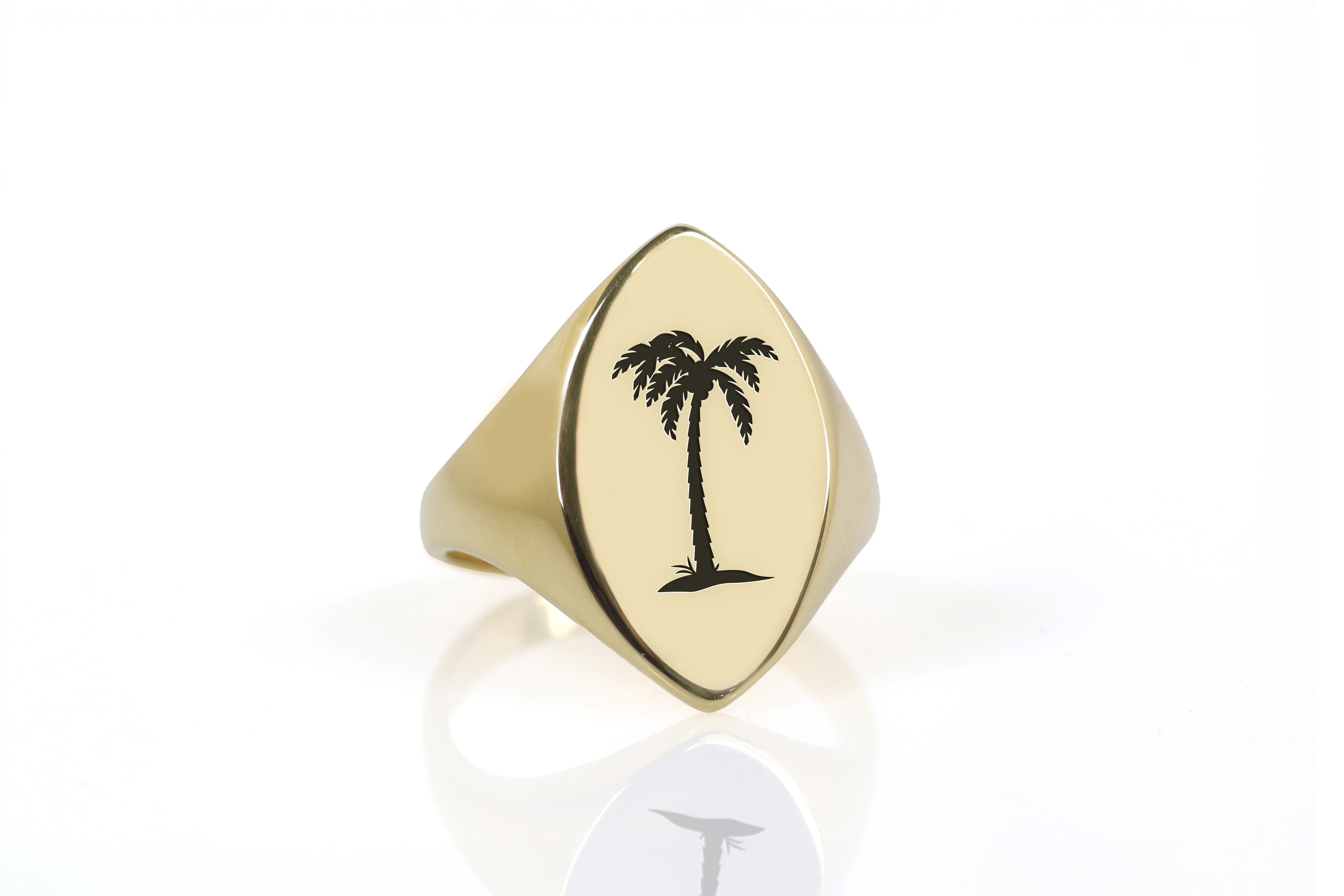 Palm Tree Signet Ring