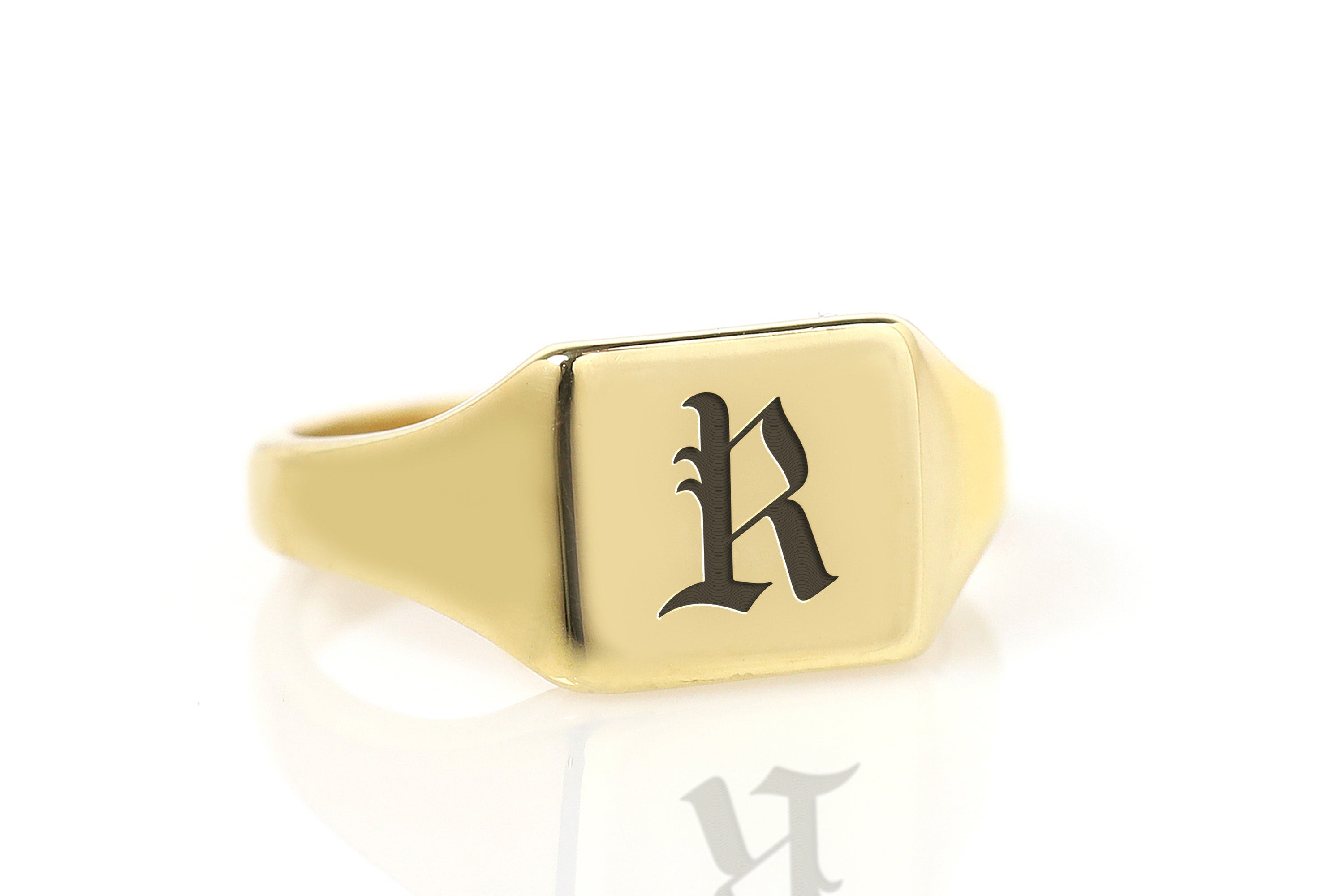 Custom Letter Engraved Ring