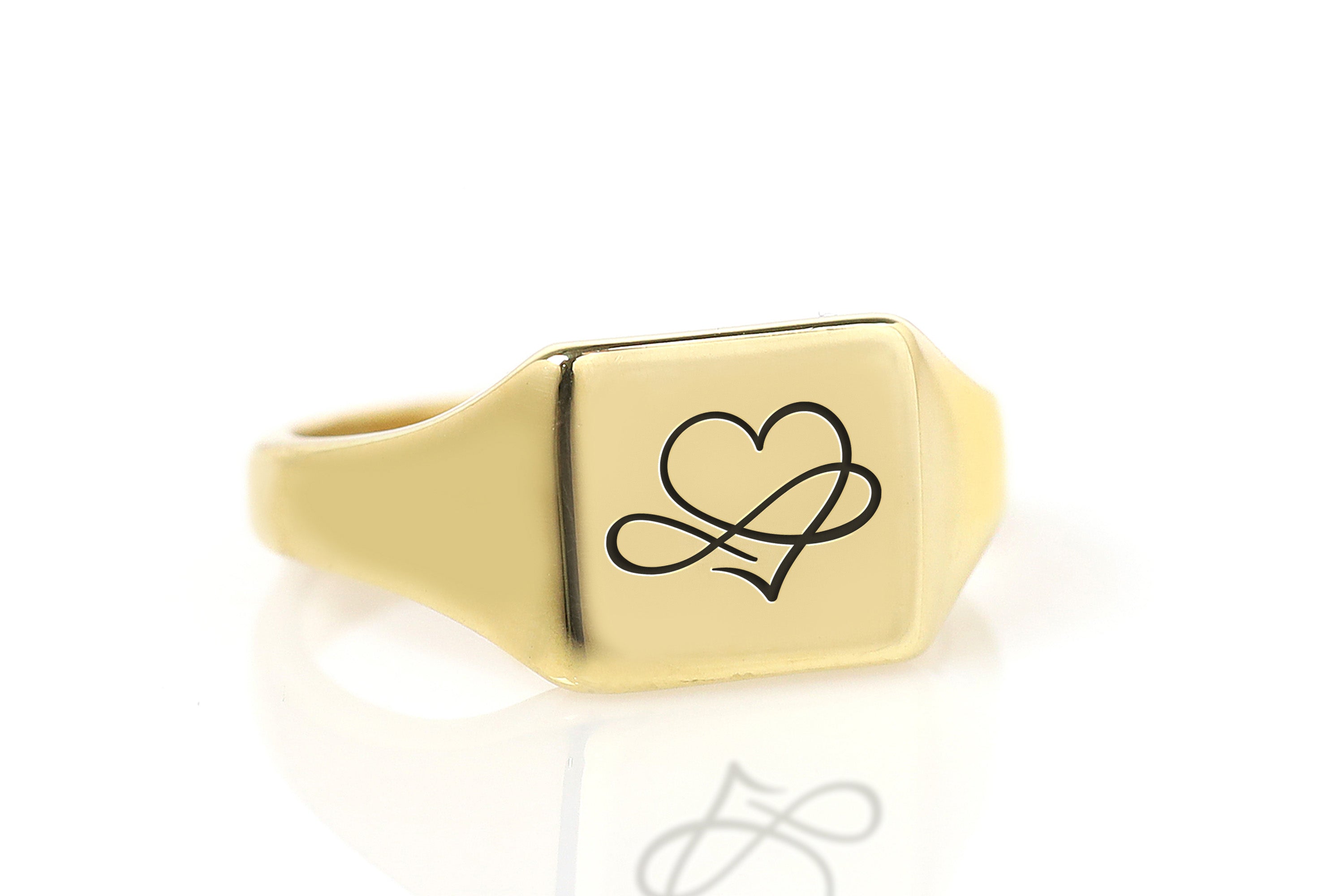 14k Gold Infinity Heart Ring