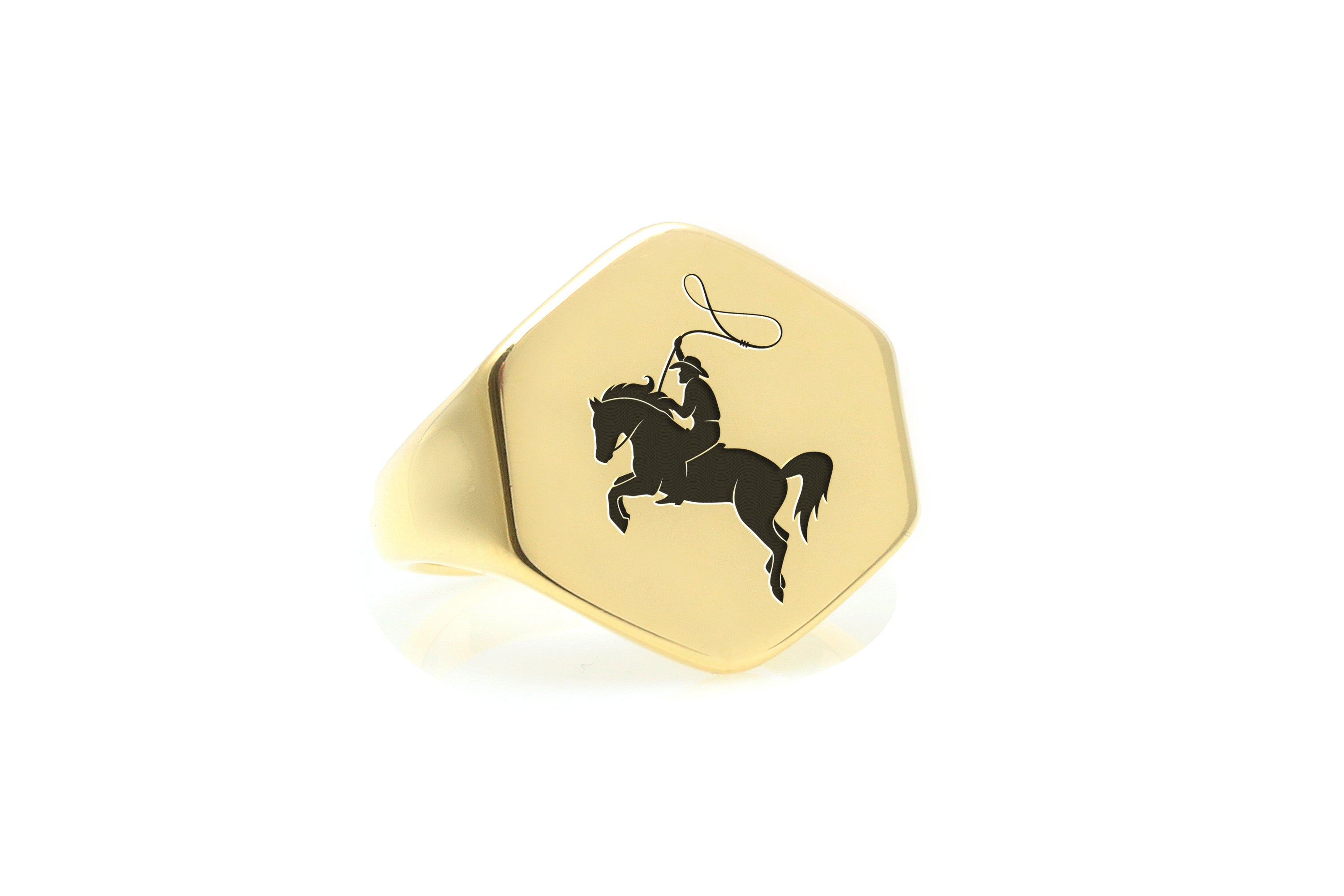 Custom Equestrian Signet Ring
