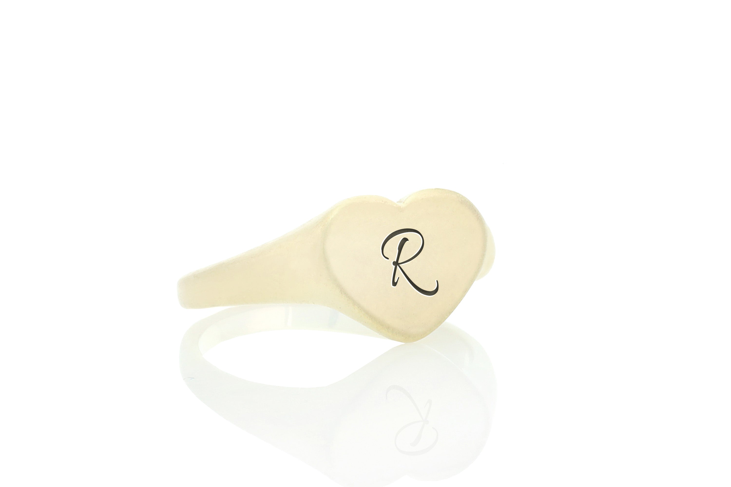 Engraved Name Initial Ring