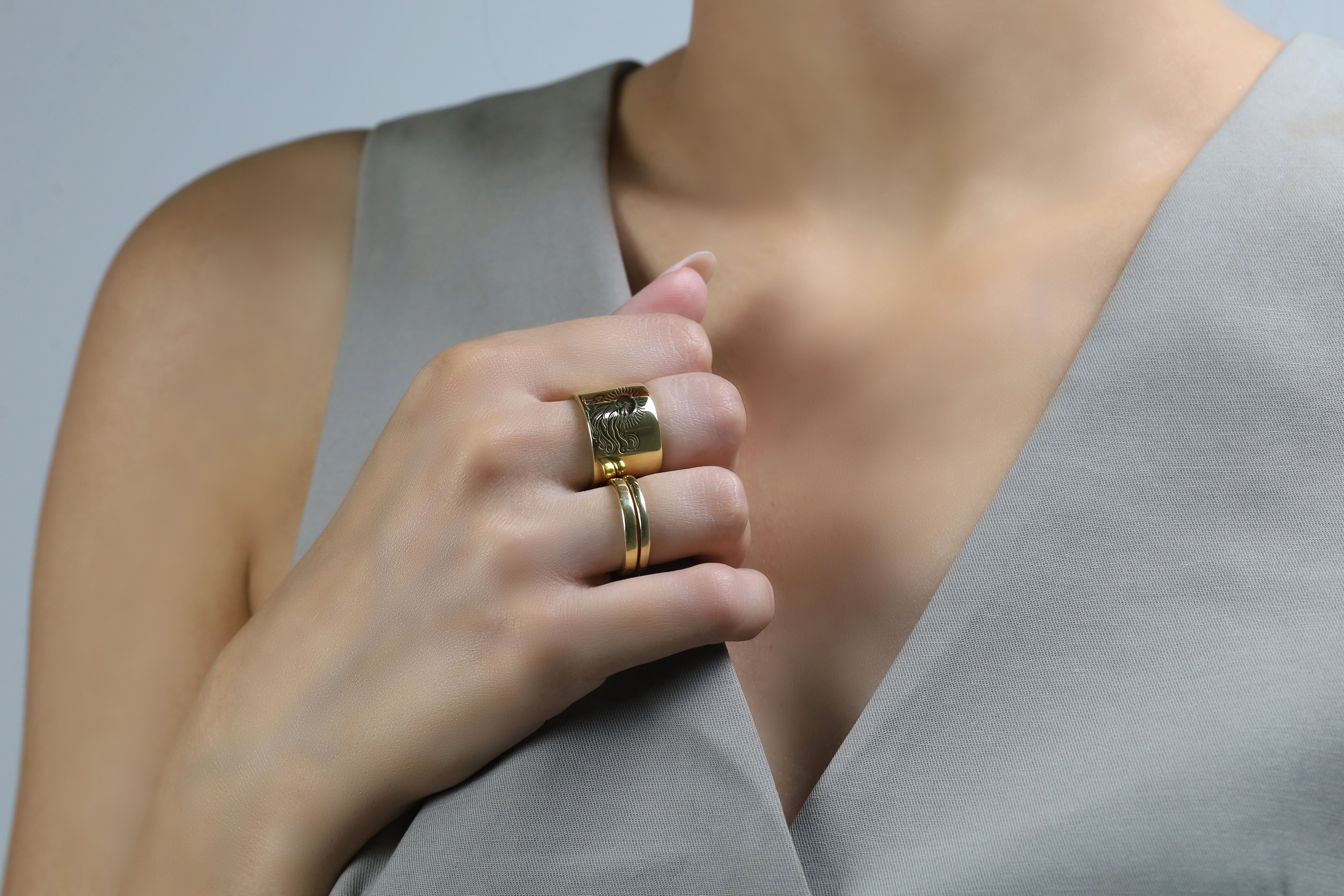 24k Gold Amaterasu Gold Ring