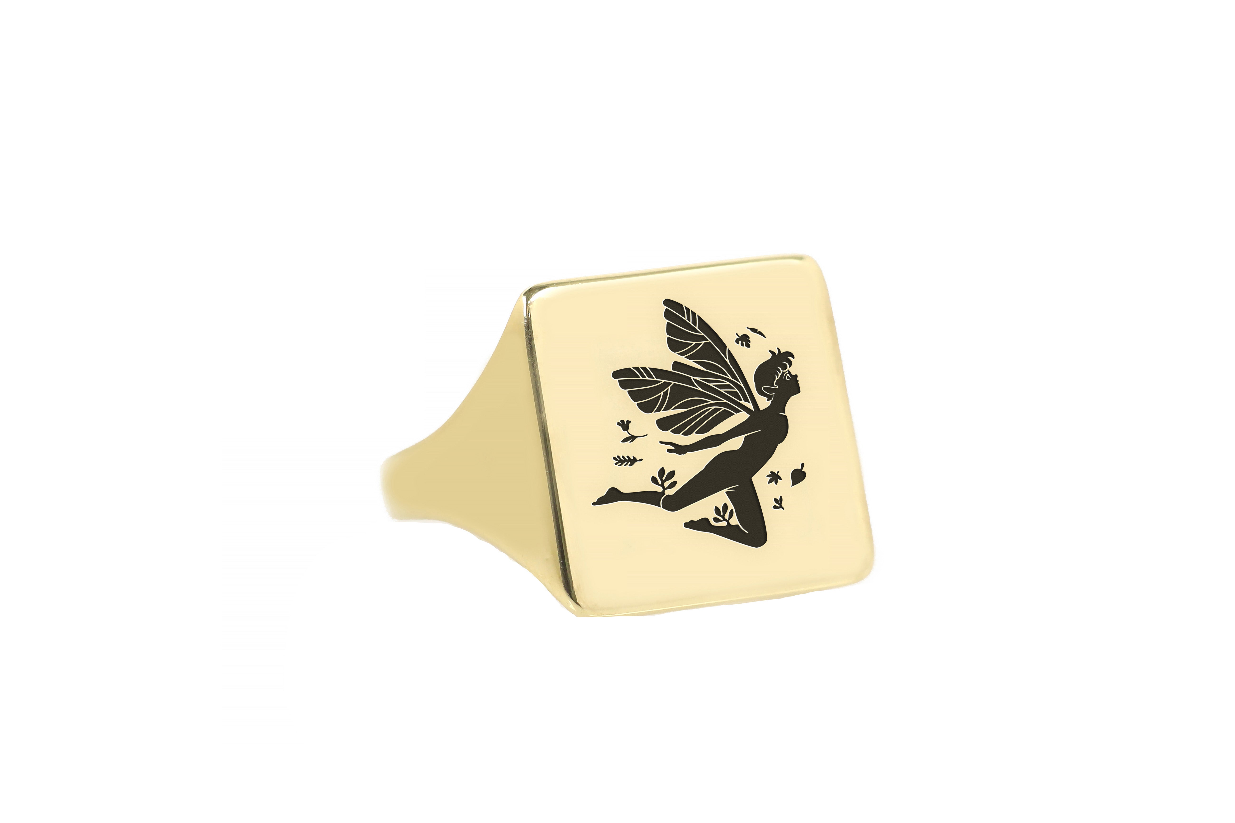 Gold Fairy Signet Ring