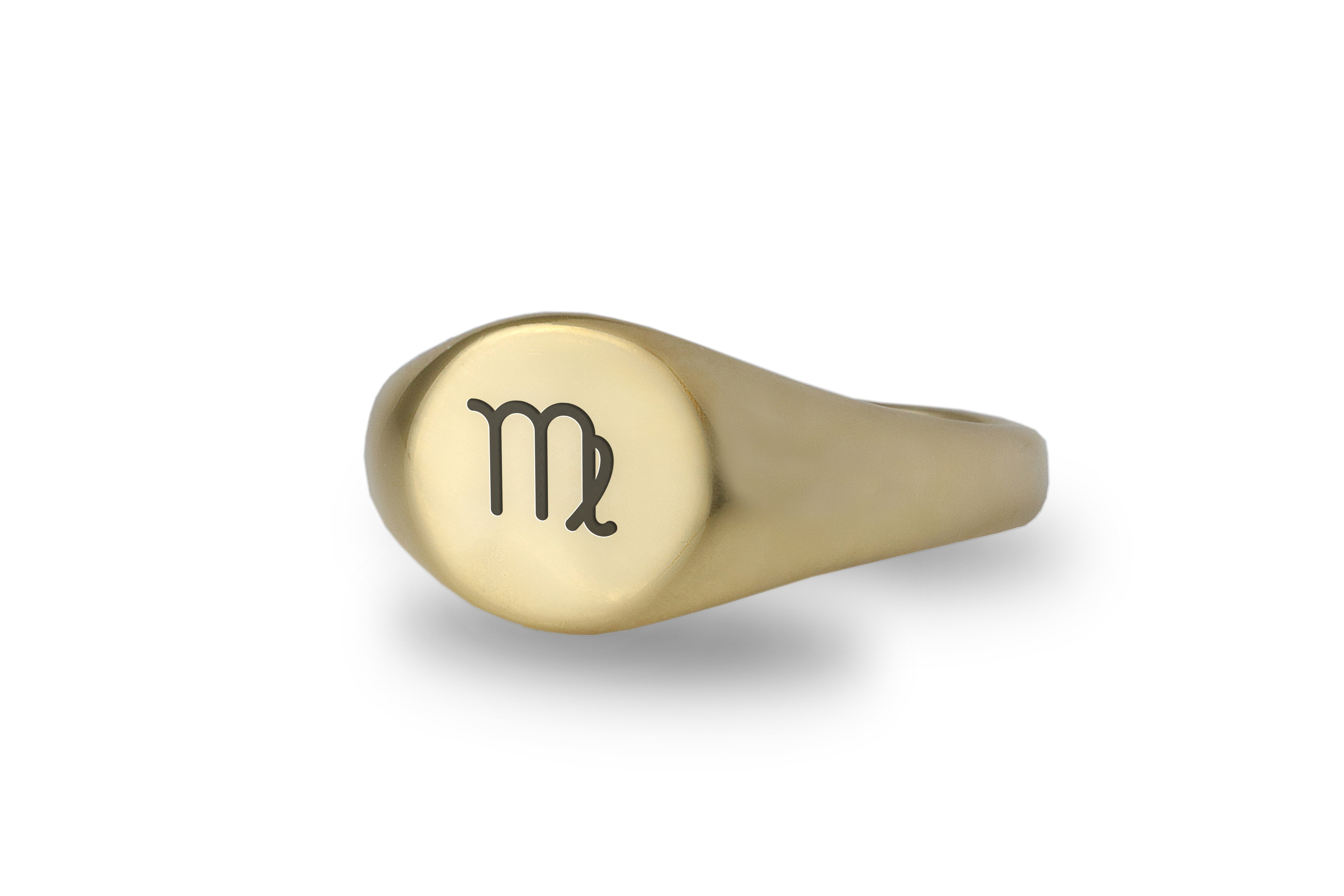 14k Gold Virgo Signet Ring