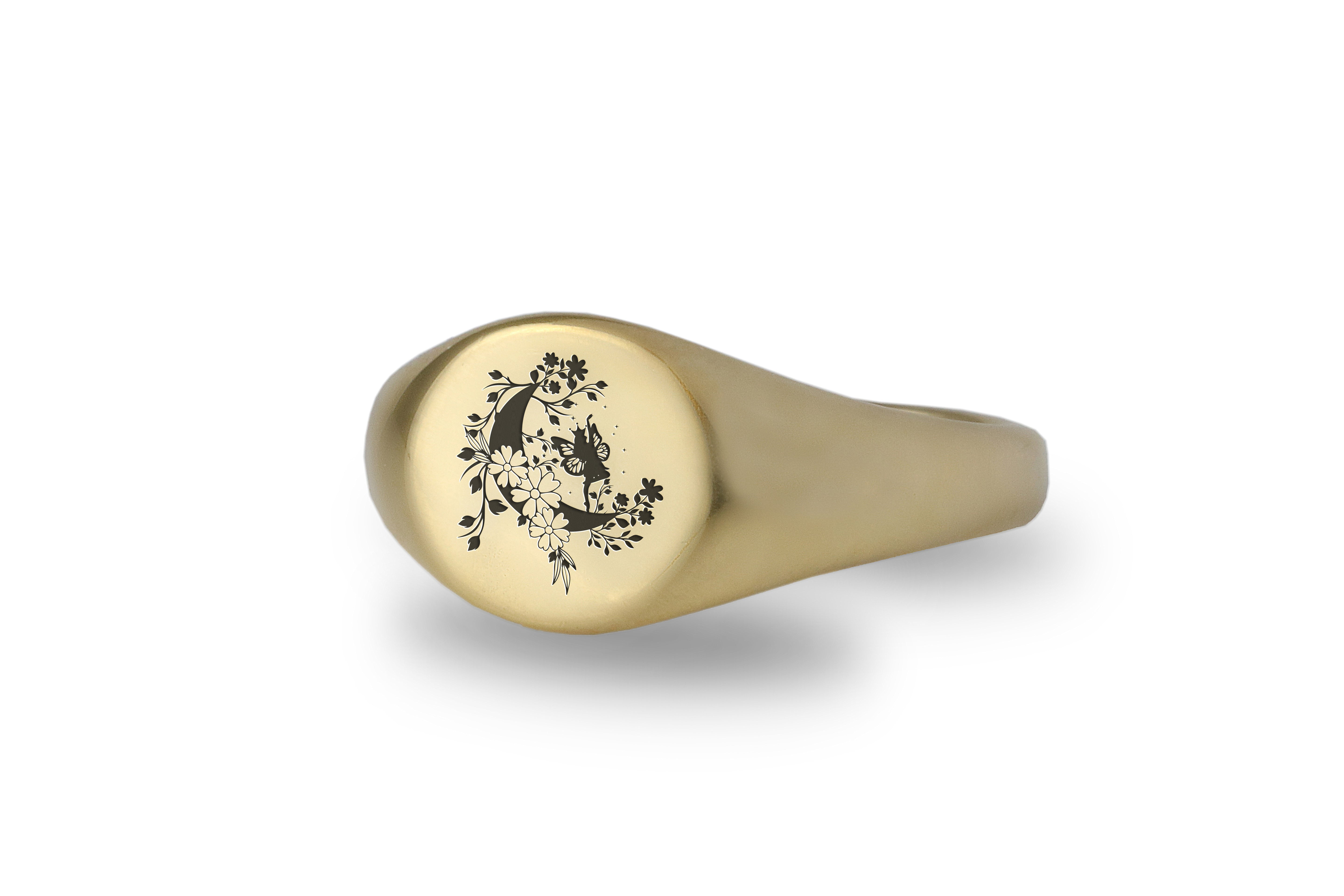 14k Gold Fairy Signet Ring