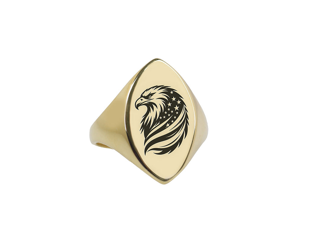 4th Of July Gold Signet Ring