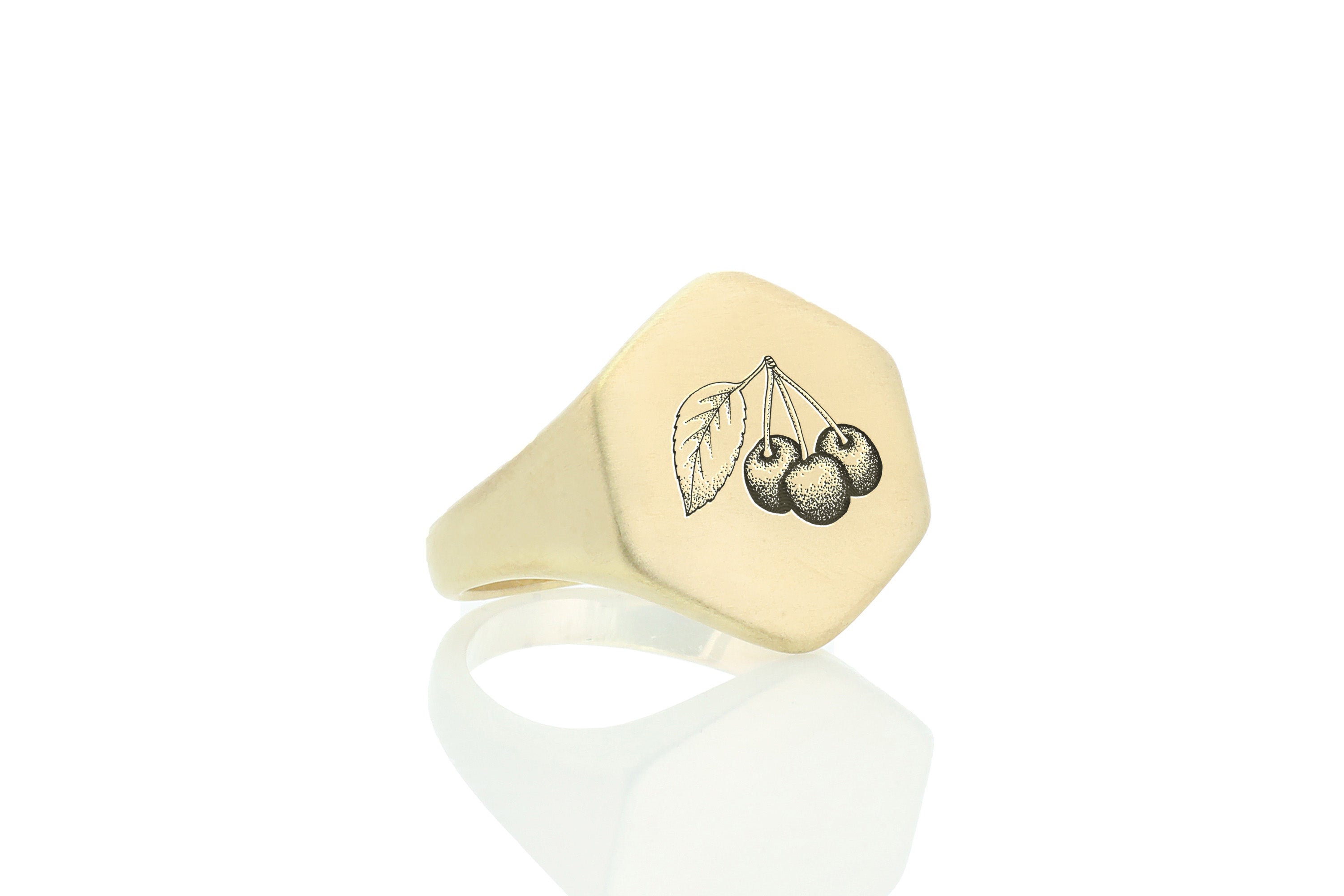14k Gold Cherry Ring
