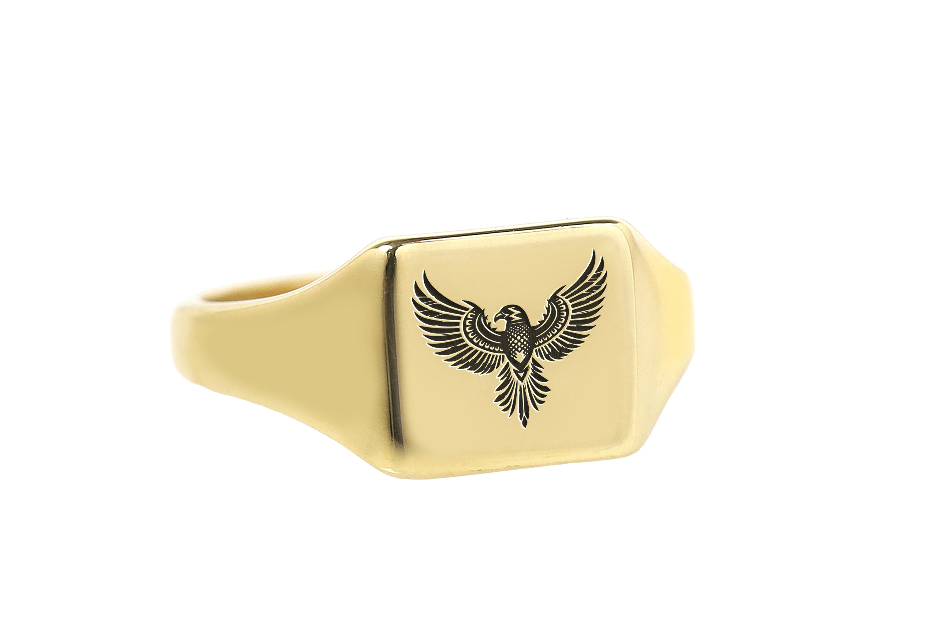 Engraved Eagle Ring