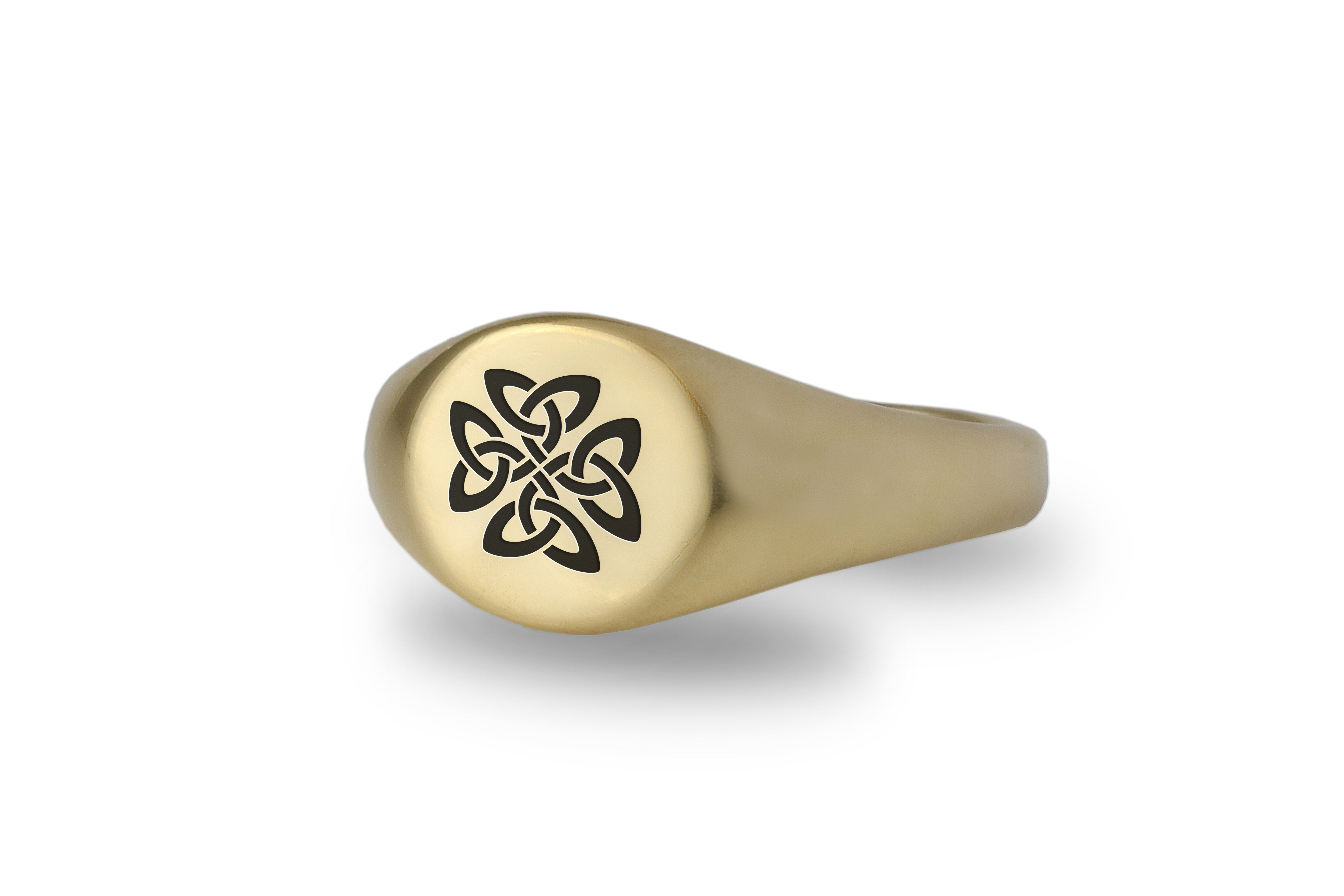 14k Gold Celtic Signet Ring