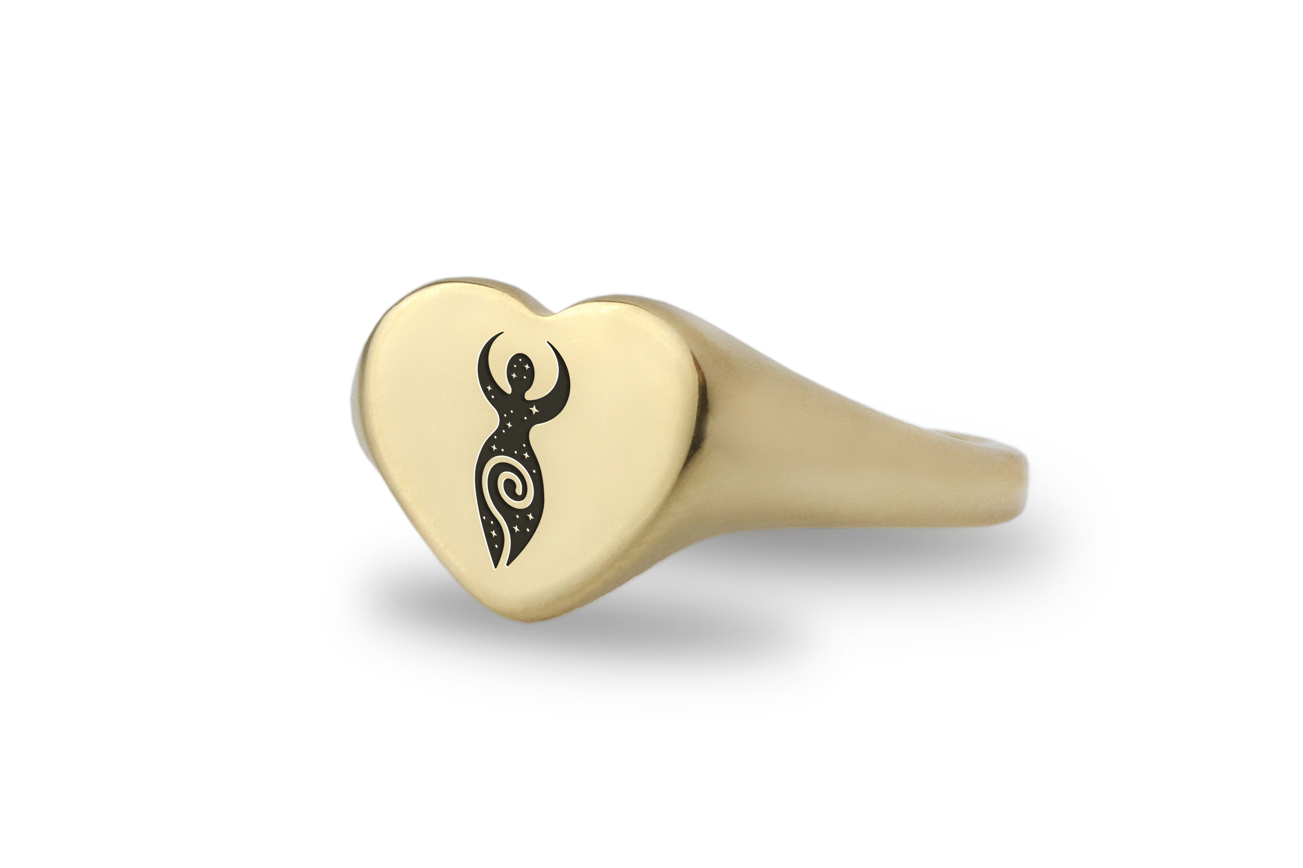 Wiccan Gold Signet Ring