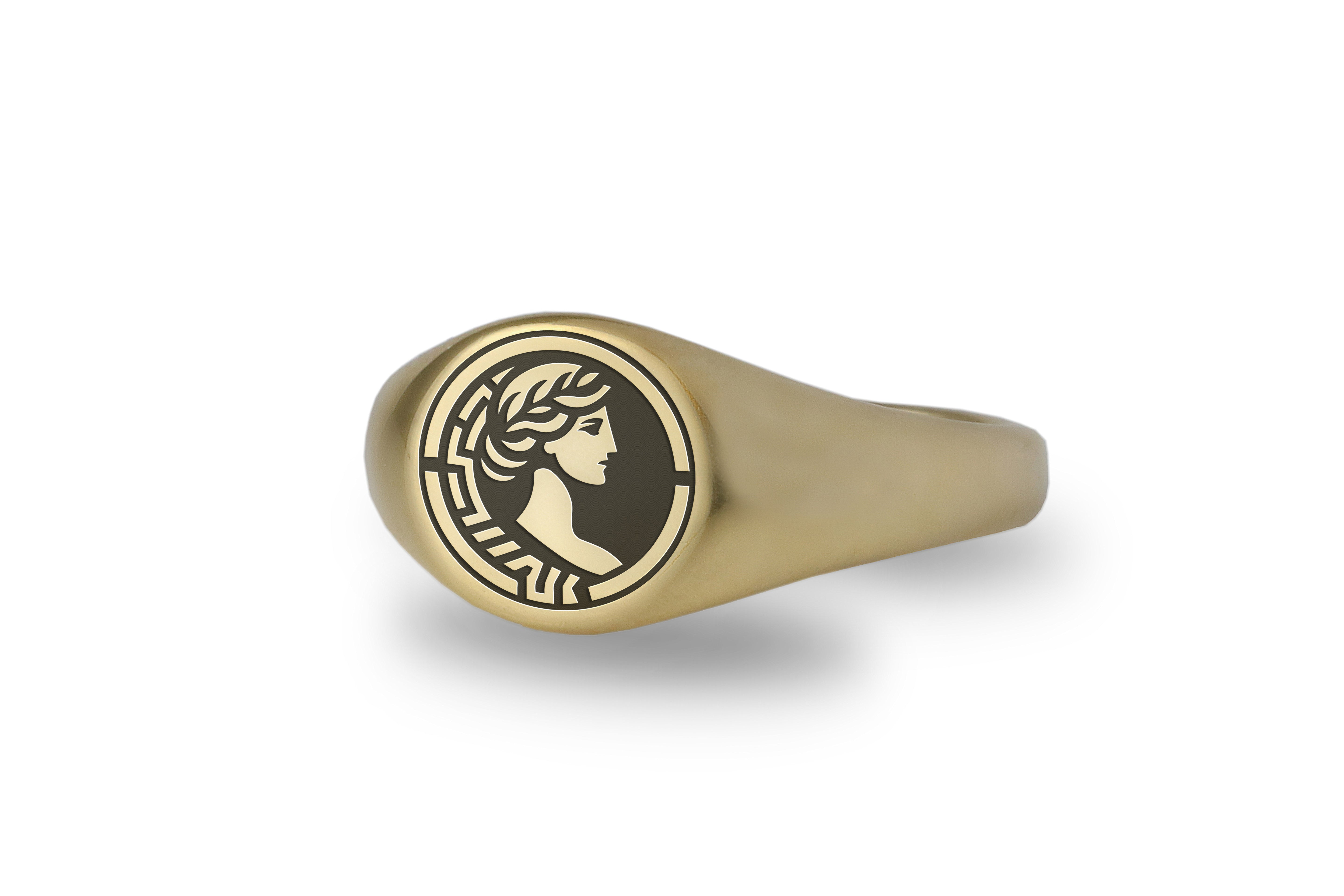Greek Goddess Signet Ring