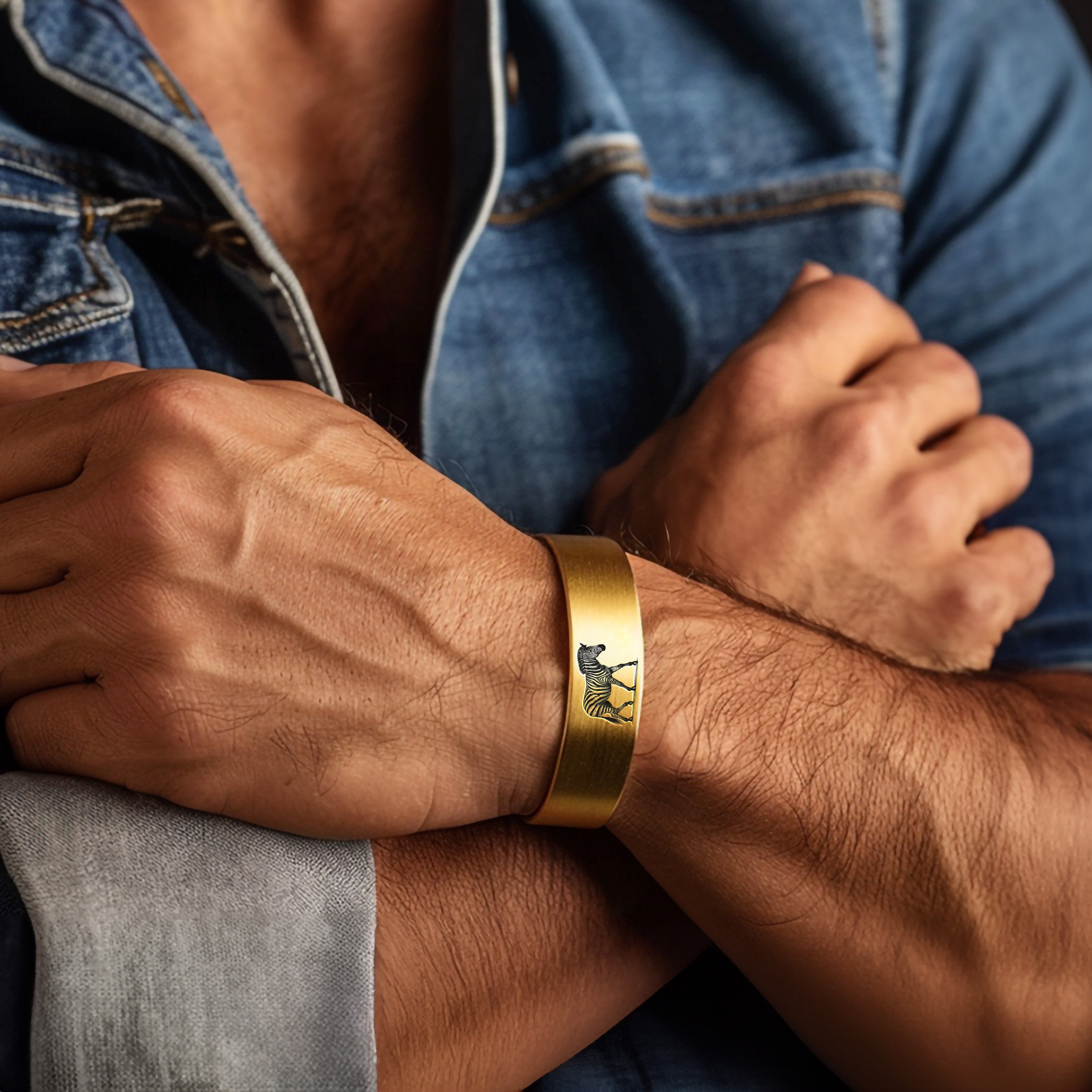 Zebra Open Cuff Bracelet