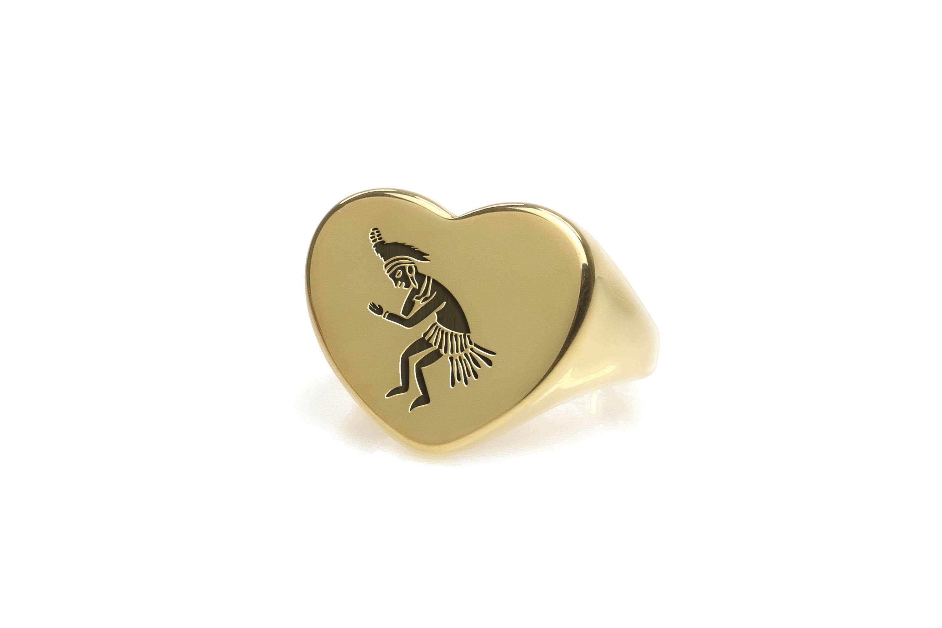 14k Gold Tribe Signet Ring