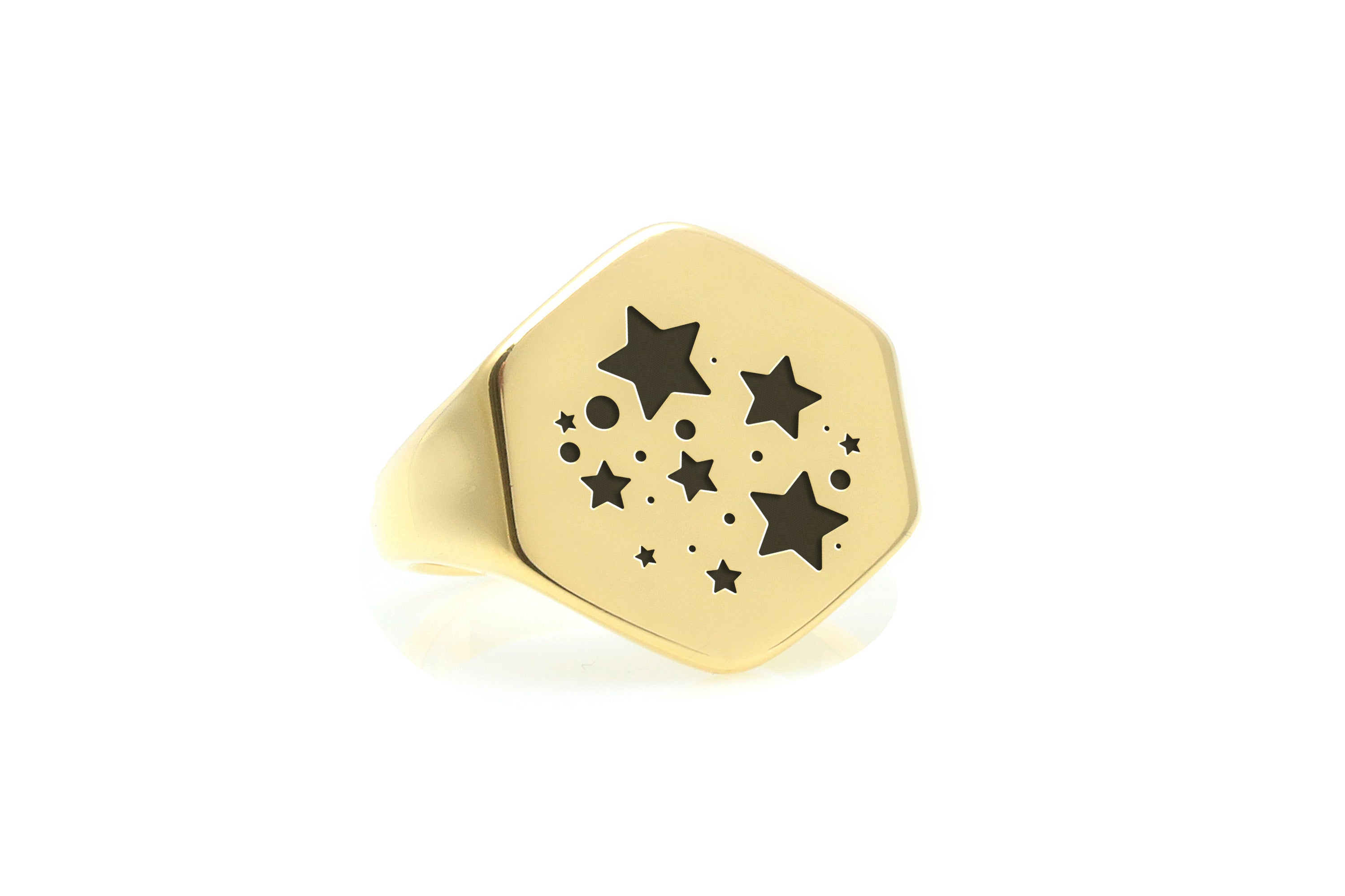 Engraved Stars Ring
