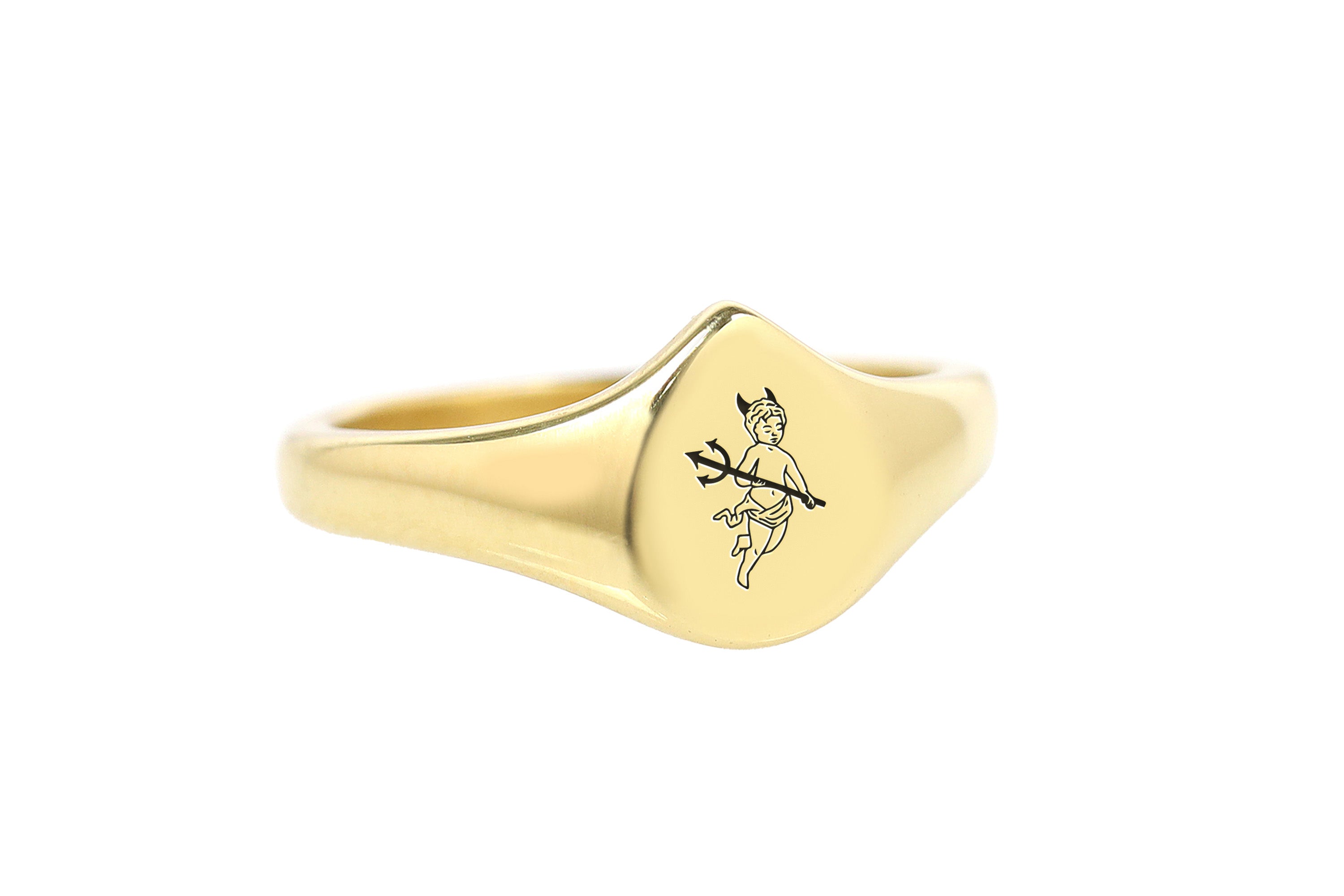 Cupid Gold Signet Ring