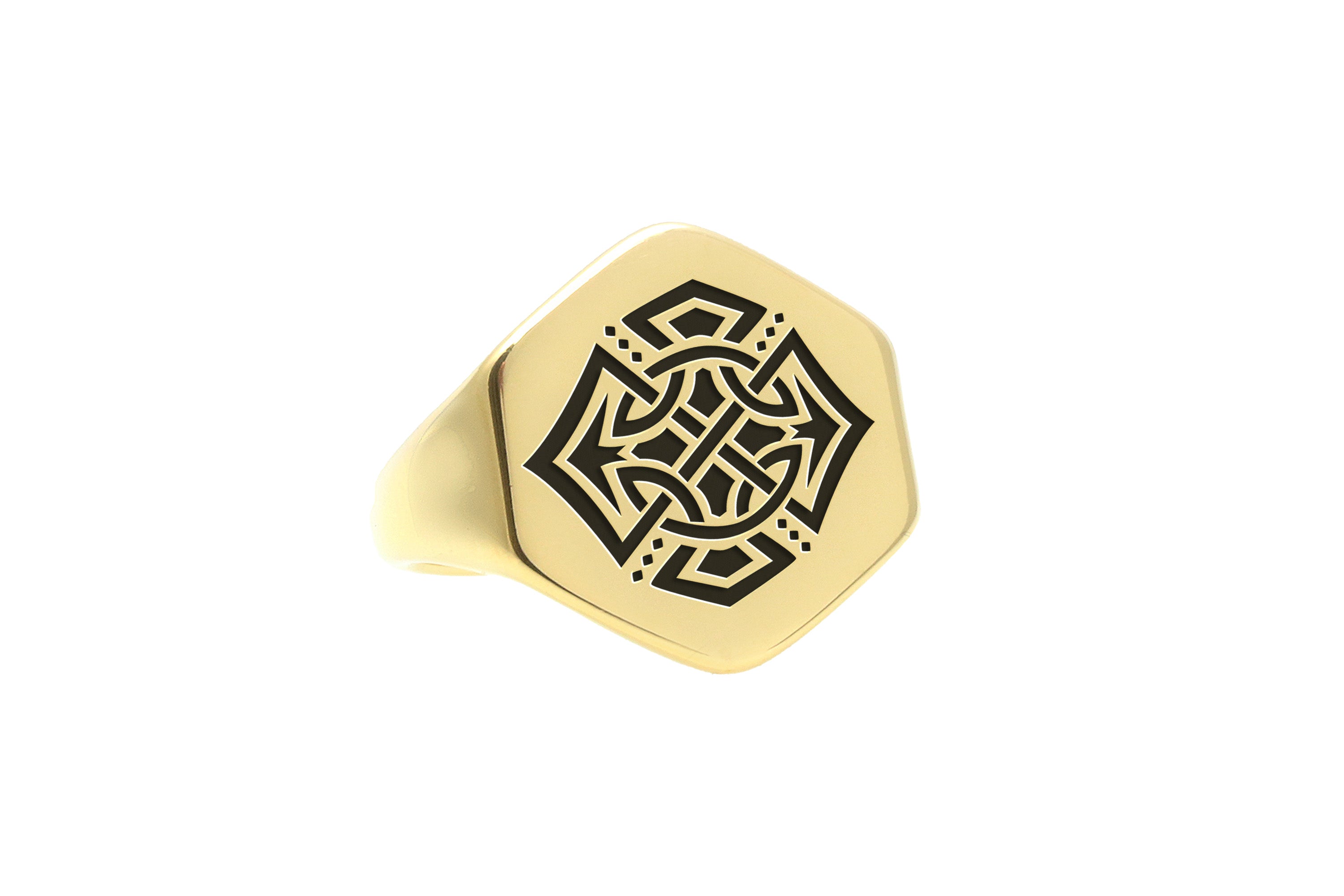 Celtic Cross Engraving Ring