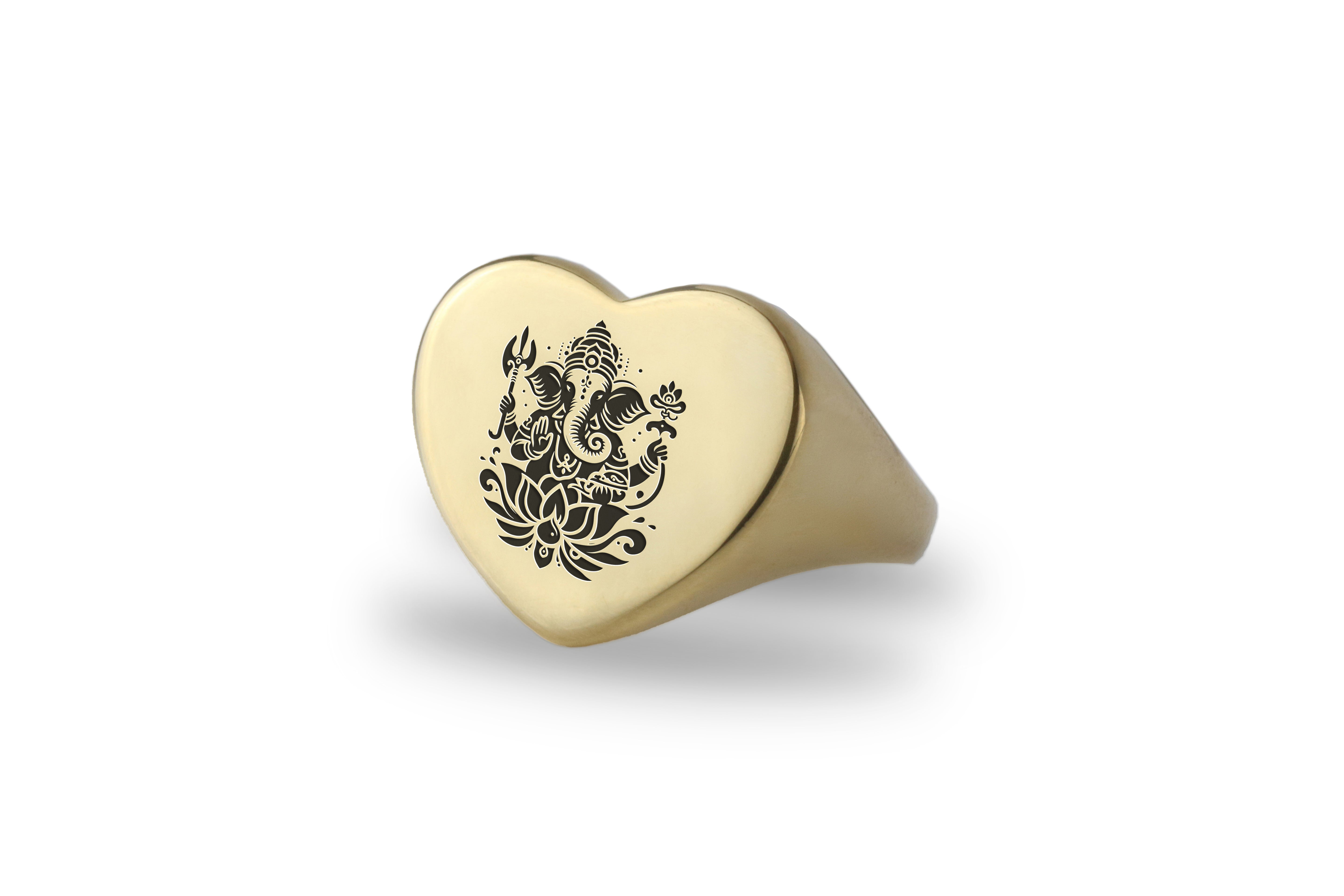 Protection Gold Signet Ring