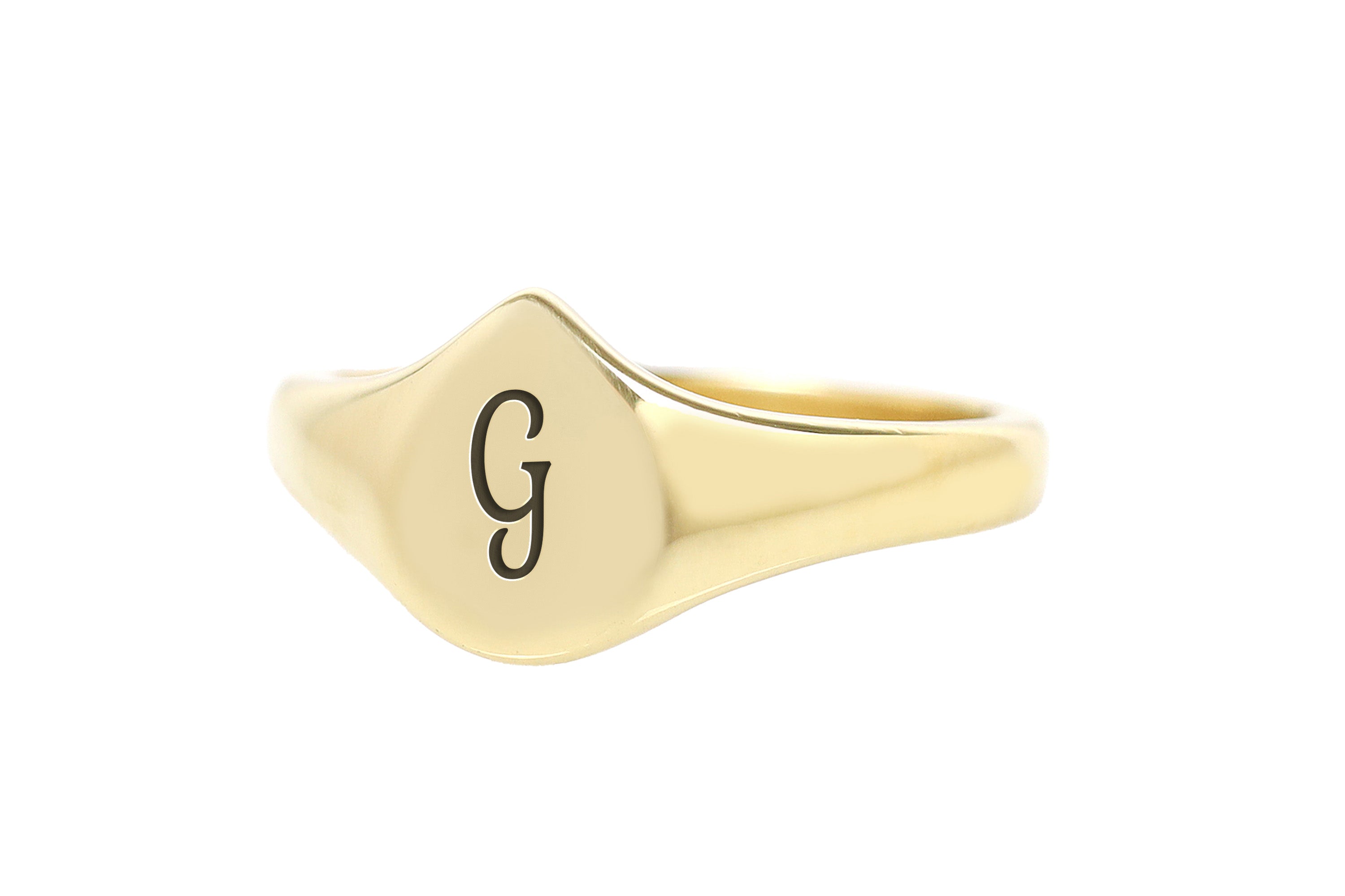 Delicate Name Initial Ring
