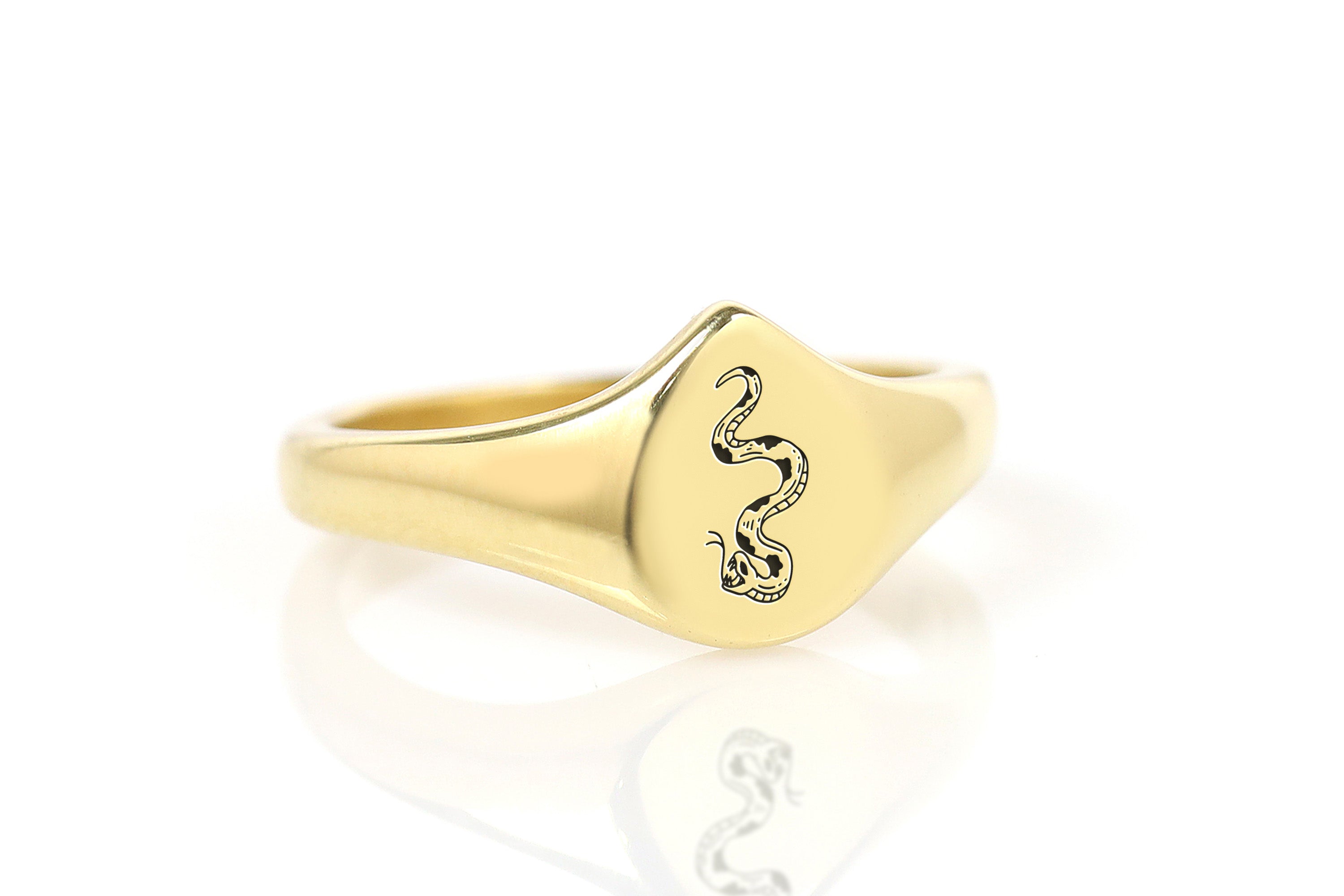Gothic Snake Gold Ring