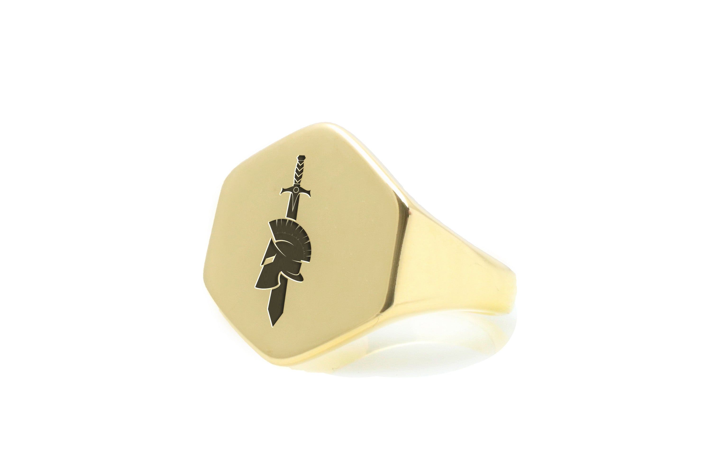 Engraved Gladiator Signet Ring